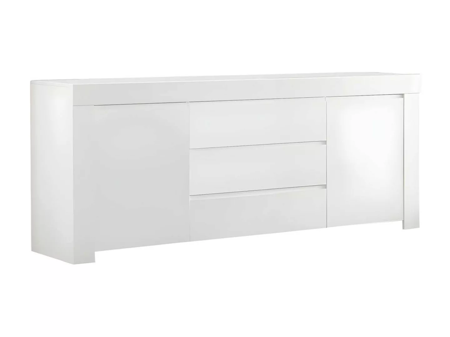 Sideboard mit 2 Türen & 3 Schubladen - Weiß lackiert - CETARA günstig online kaufen