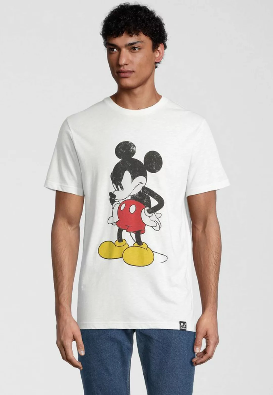 Recovered T-Shirt Disney Mickey Mouse Madface GOTS zertifizierte Bio-Baumwo günstig online kaufen