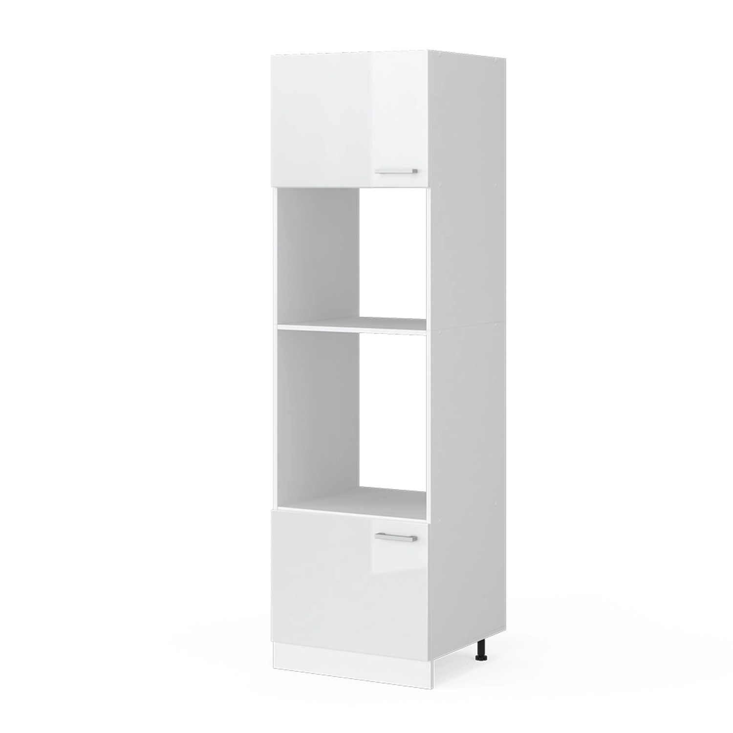 Vicco Mikrowellenumbauschrank R-Line, Weiß Hochglanz/Weiß, 60 günstig online kaufen