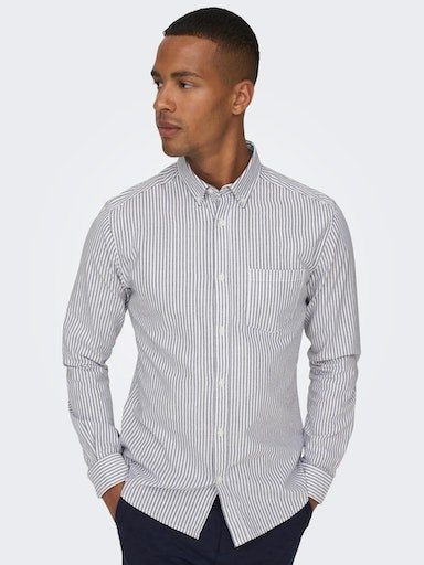 ONLY & SONS Langarmhemd ONSALVARO LS OXFORD STRIPE SHIRT günstig online kaufen