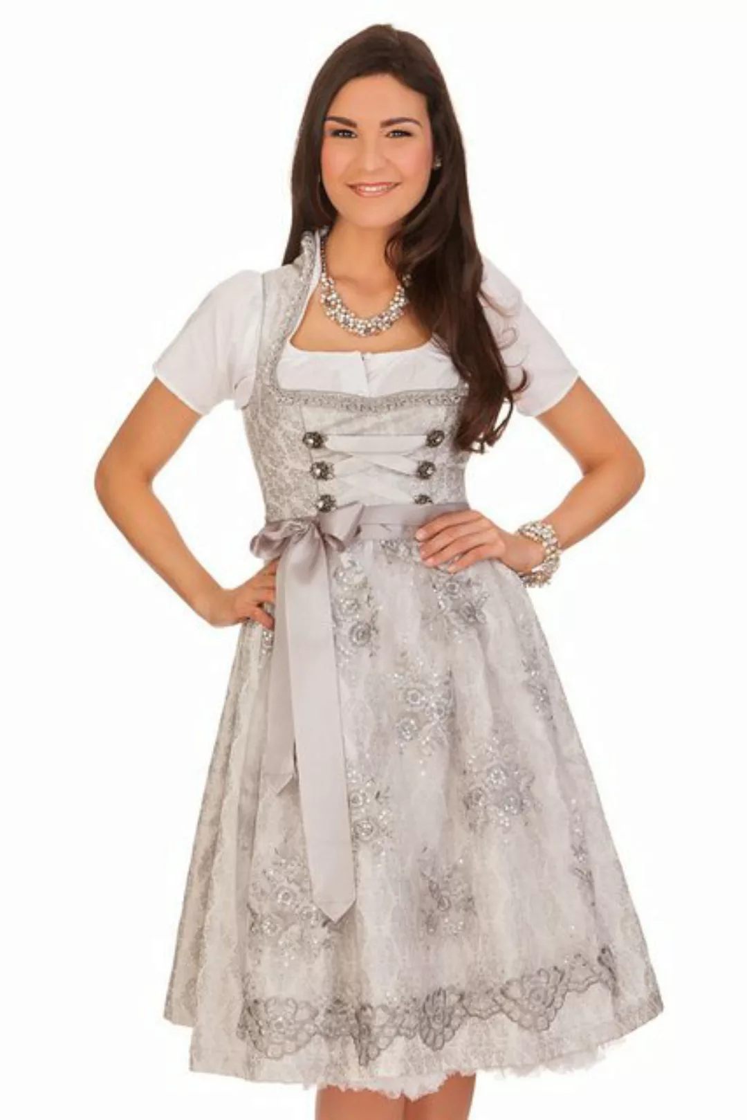 MarJo Dirndl Midi Dirndl 2tlg. - PARIS - silber günstig online kaufen