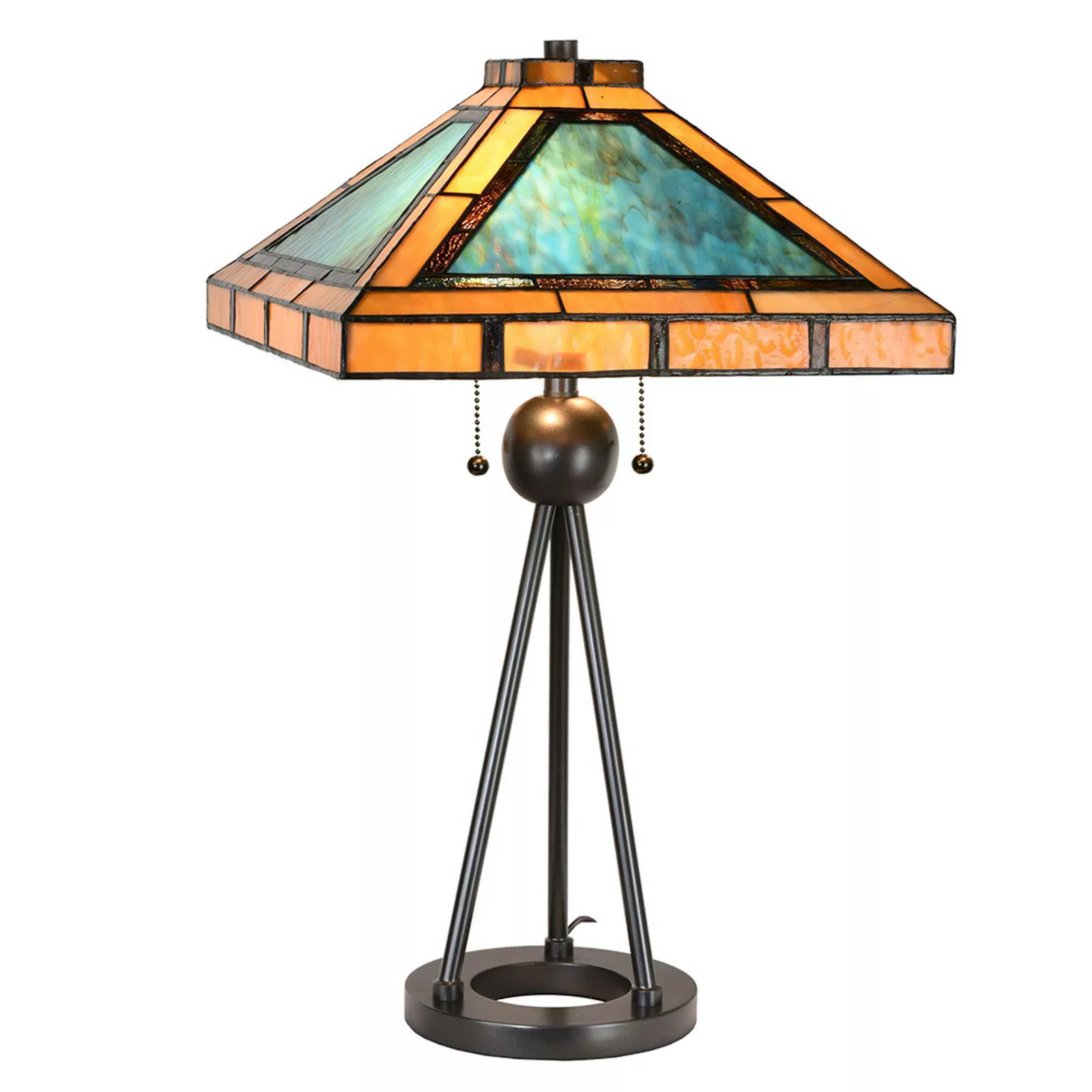 Tischlampe 5LL-6164, Tiffany-Design grün/braun günstig online kaufen