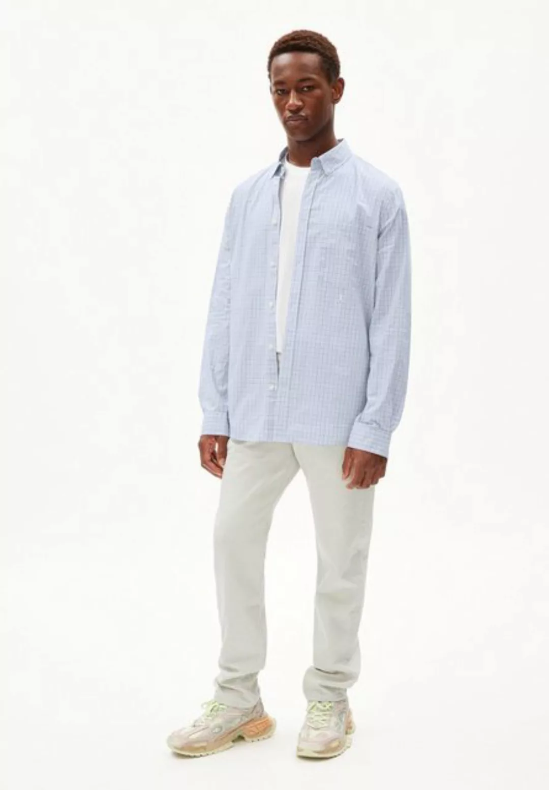 Armedangels Langarmhemd MAARCES Herren Hemd Relaxed Fit aus Bio-Baumwolle ( günstig online kaufen