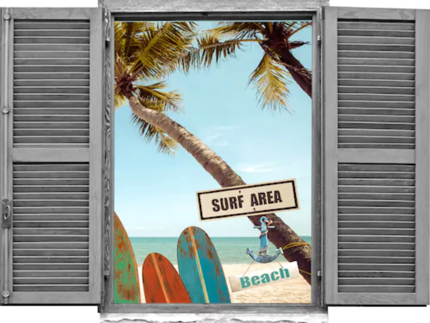 queence Wandtattoo "Surf Beach", (1 St.) günstig online kaufen
