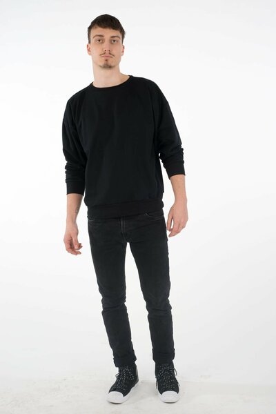 Sweater Lin Aus Bio-baumwolle - Schwarz / Rost - Unisex günstig online kaufen