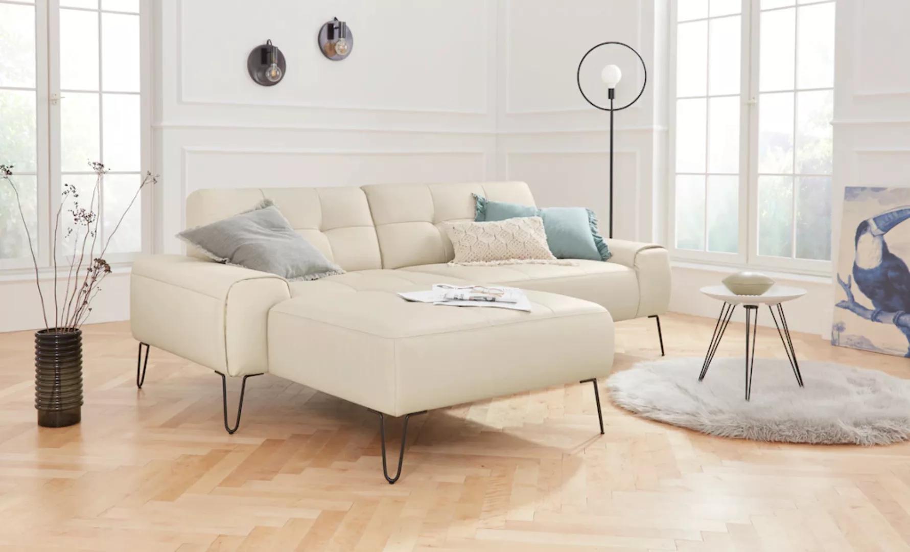 exxpo - sofa fashion Ecksofa "Taranto, aktuelles Design trifft Sitzkomfort, günstig online kaufen