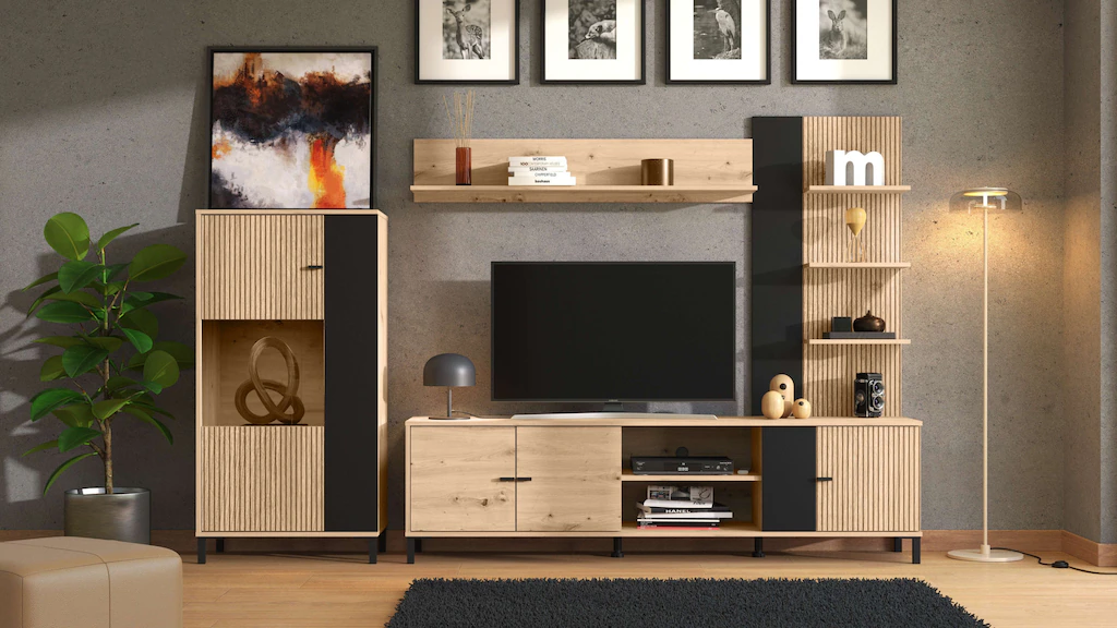 INOSIGN Wohnwand "Avignon, inkl. Highboard, TV-Board, Standregal und Wandre günstig online kaufen