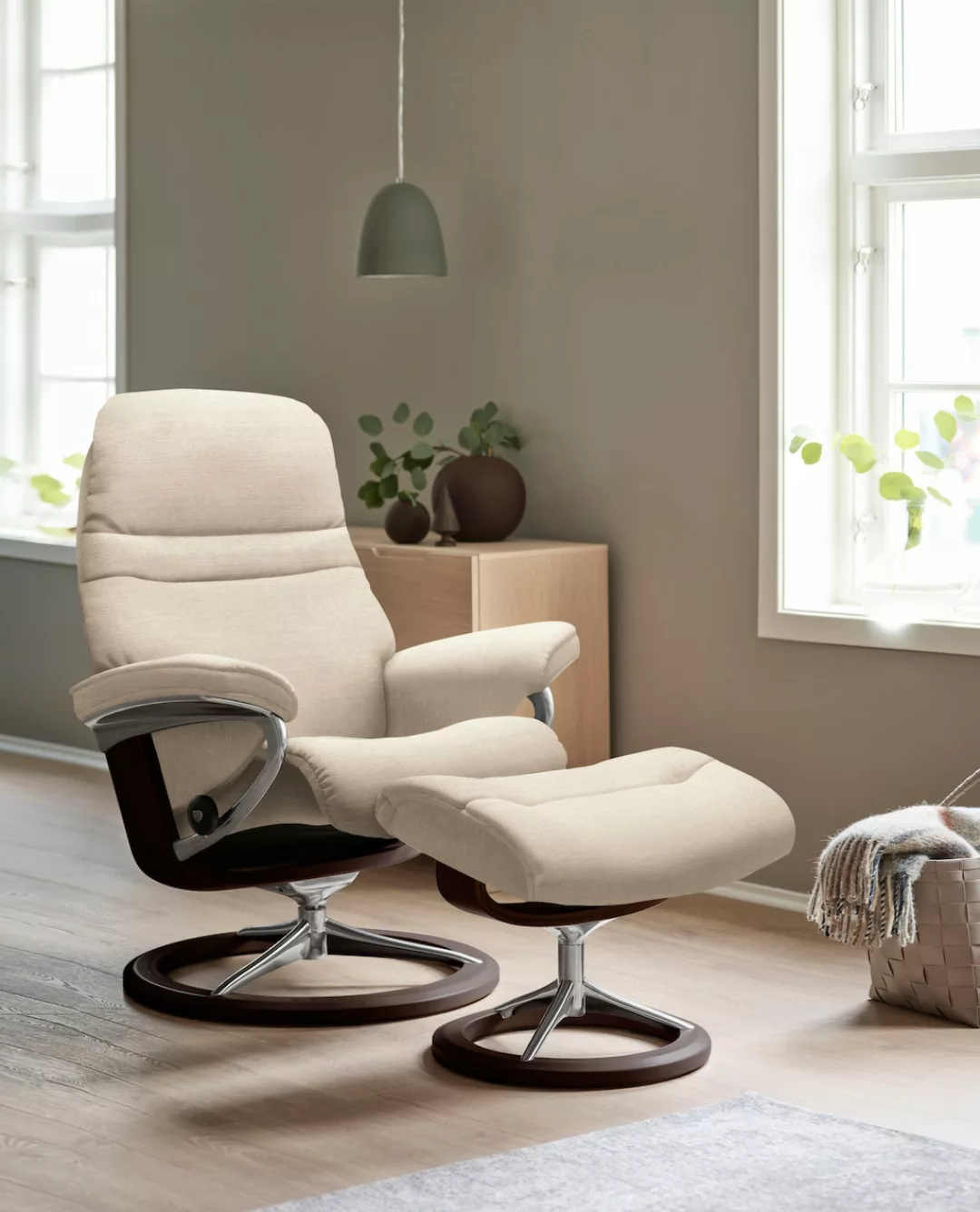 Stressless Relaxsessel "Sunrise", (Set, Relaxsessel mit Hocker), mit Signat günstig online kaufen