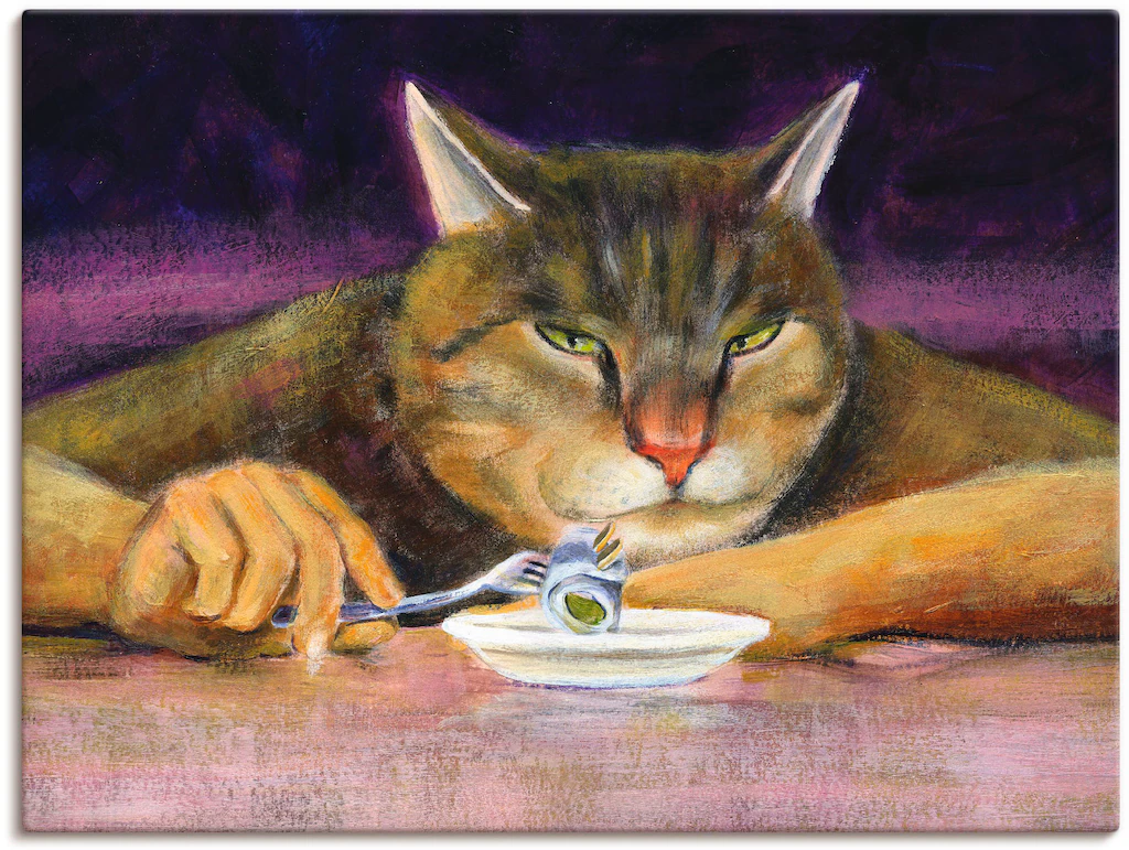 Artland Wandbild "Katzenjammer", Haustiere, (1 St.), als Leinwandbild, Post günstig online kaufen