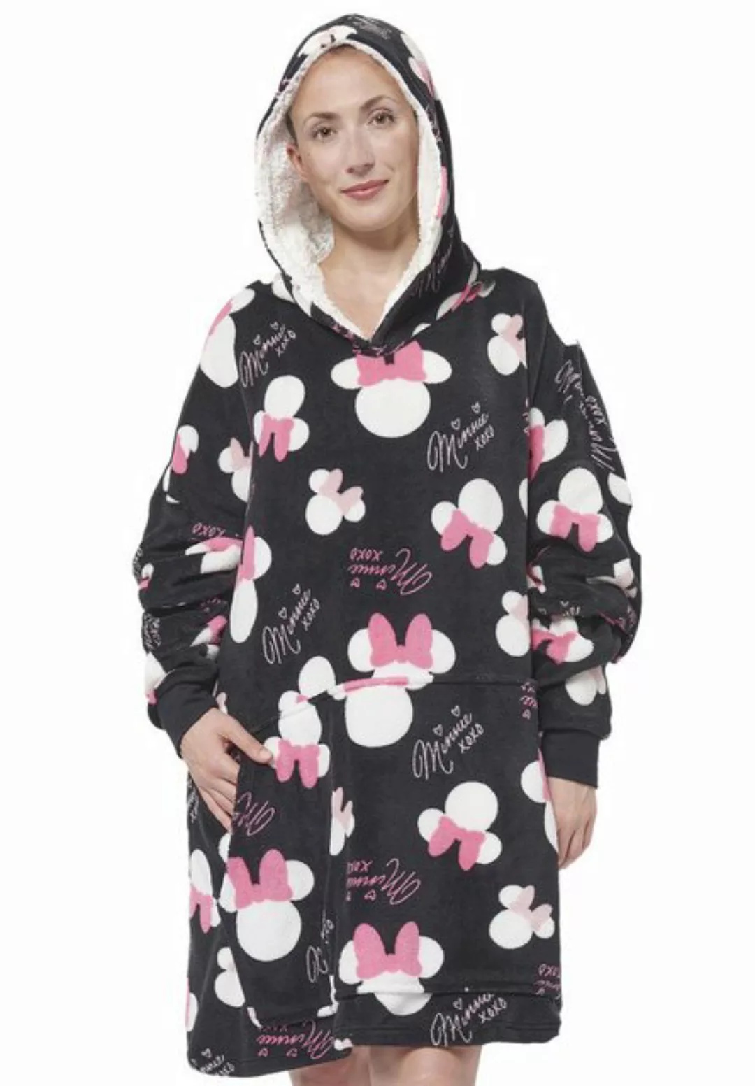 United Labels® Kapuzenpullover Disney Minnie Mouse Oversize Cozy Hoodie Übe günstig online kaufen