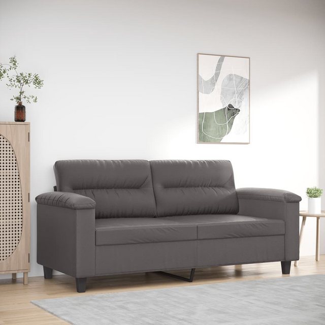 vidaXL Sofa 2-Sitzer-Sofa Grau 140 cm Kunstleder günstig online kaufen