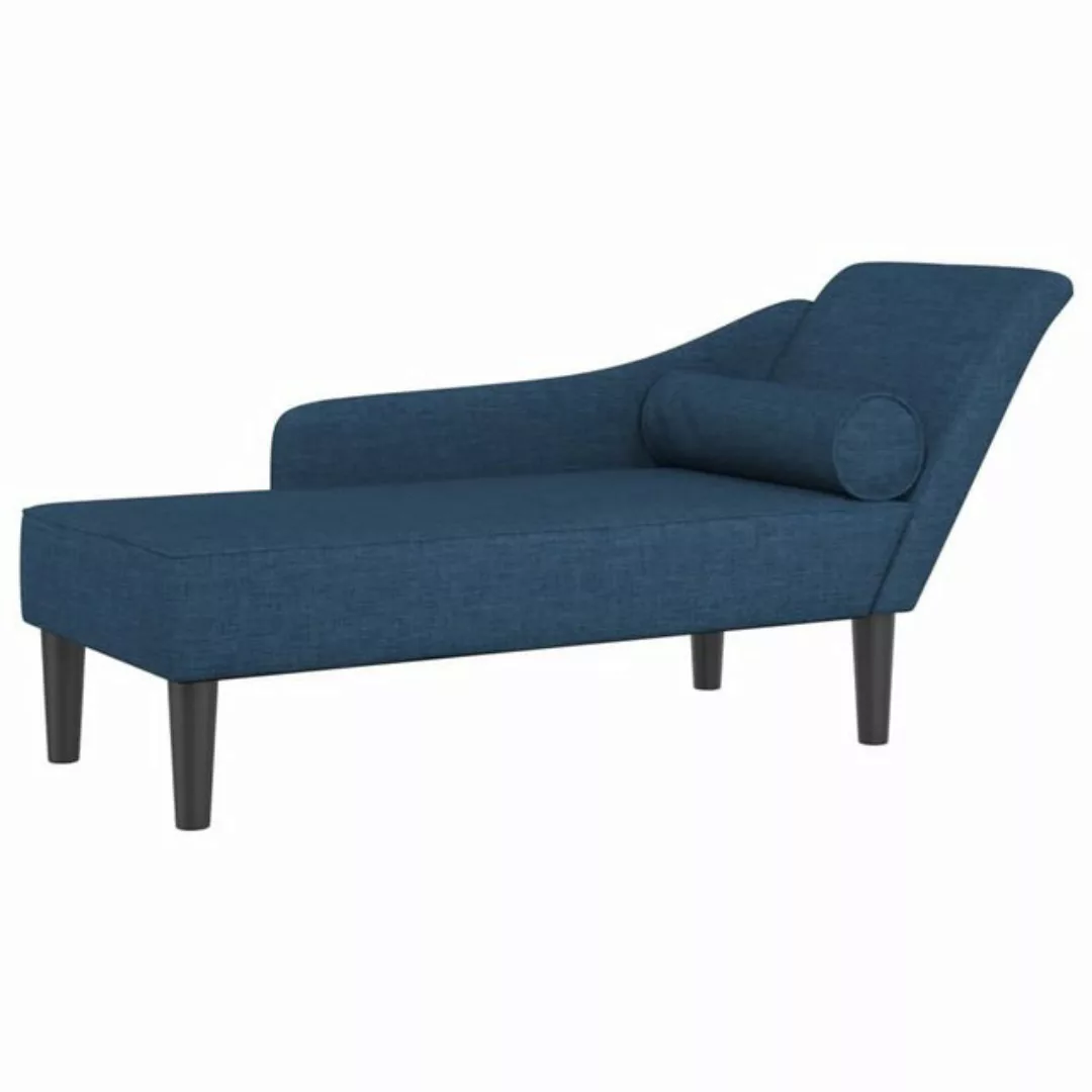 vidaXL Chaiselongue Chaiselongue mit Kissen Blau Stoff, 1 Teile günstig online kaufen