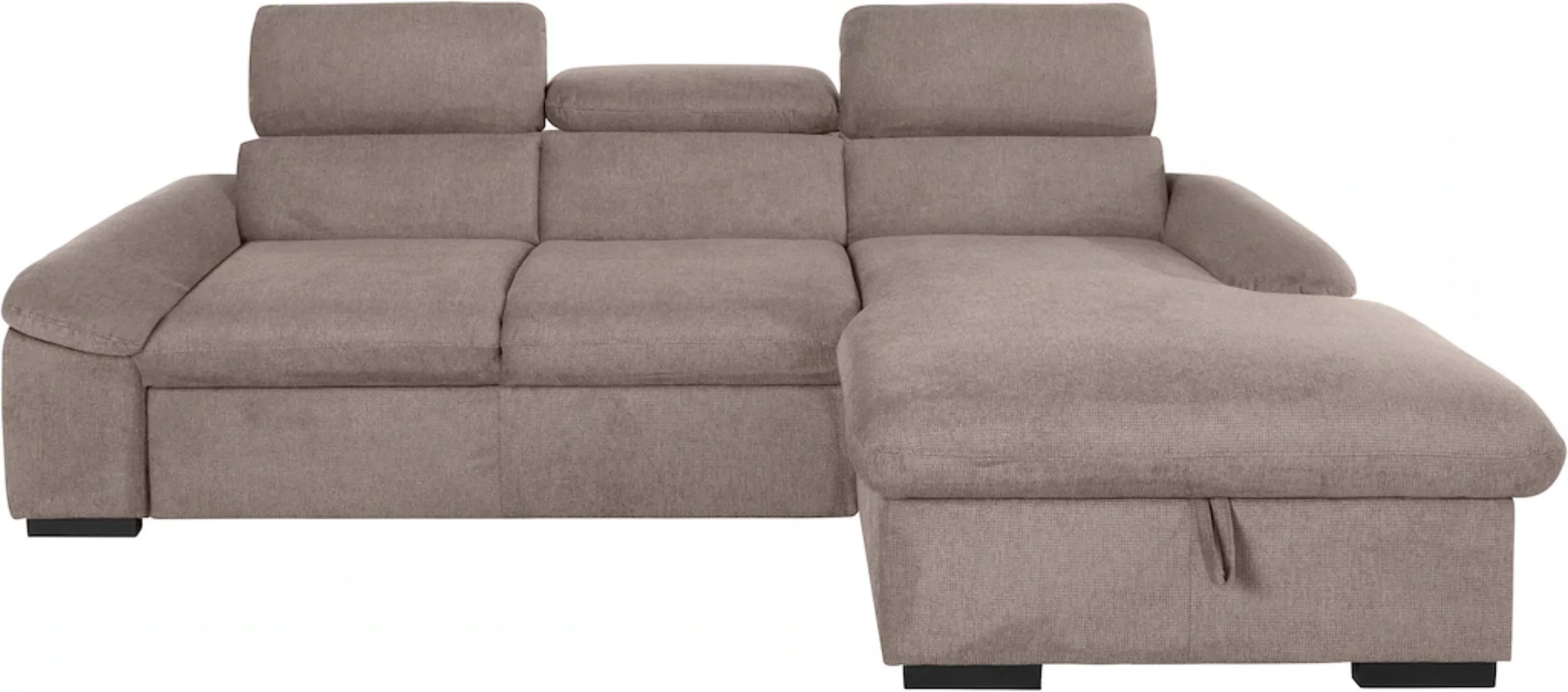 COTTA Ecksofa »Lola L-Form«, (Set, mit Hocker), mit Hocker & Kopfteilfunkti günstig online kaufen