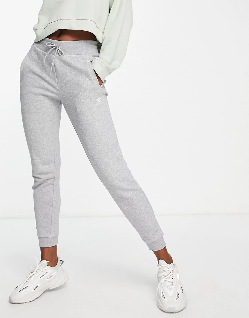 adidas Originals – Jogginghose in Grau mit schmalem Bein und Bündchen günstig online kaufen