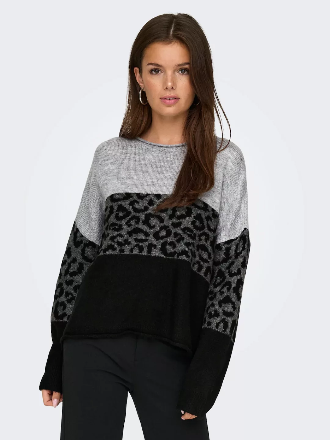 ONLY Rundhalspullover ONLJADE ANIMAL LS O-NECK NOOS KNT günstig online kaufen