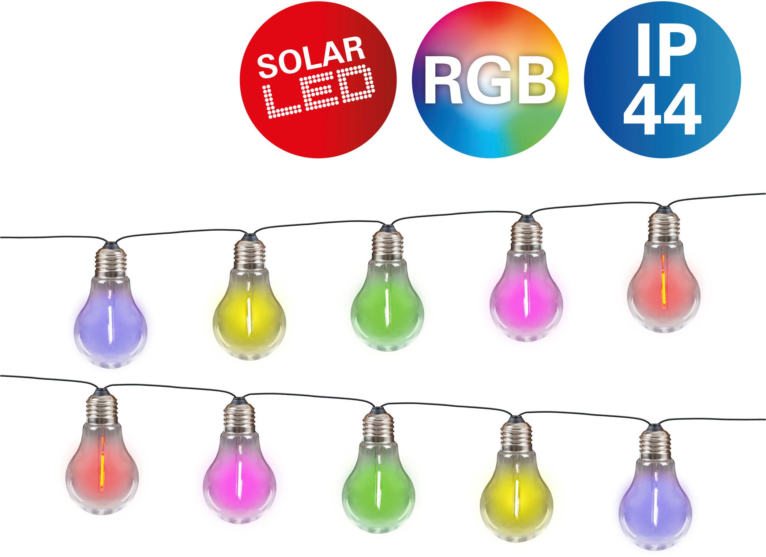 näve LED-Lichterkette Linda, 10-flammig, Solar, 10 günstig online kaufen
