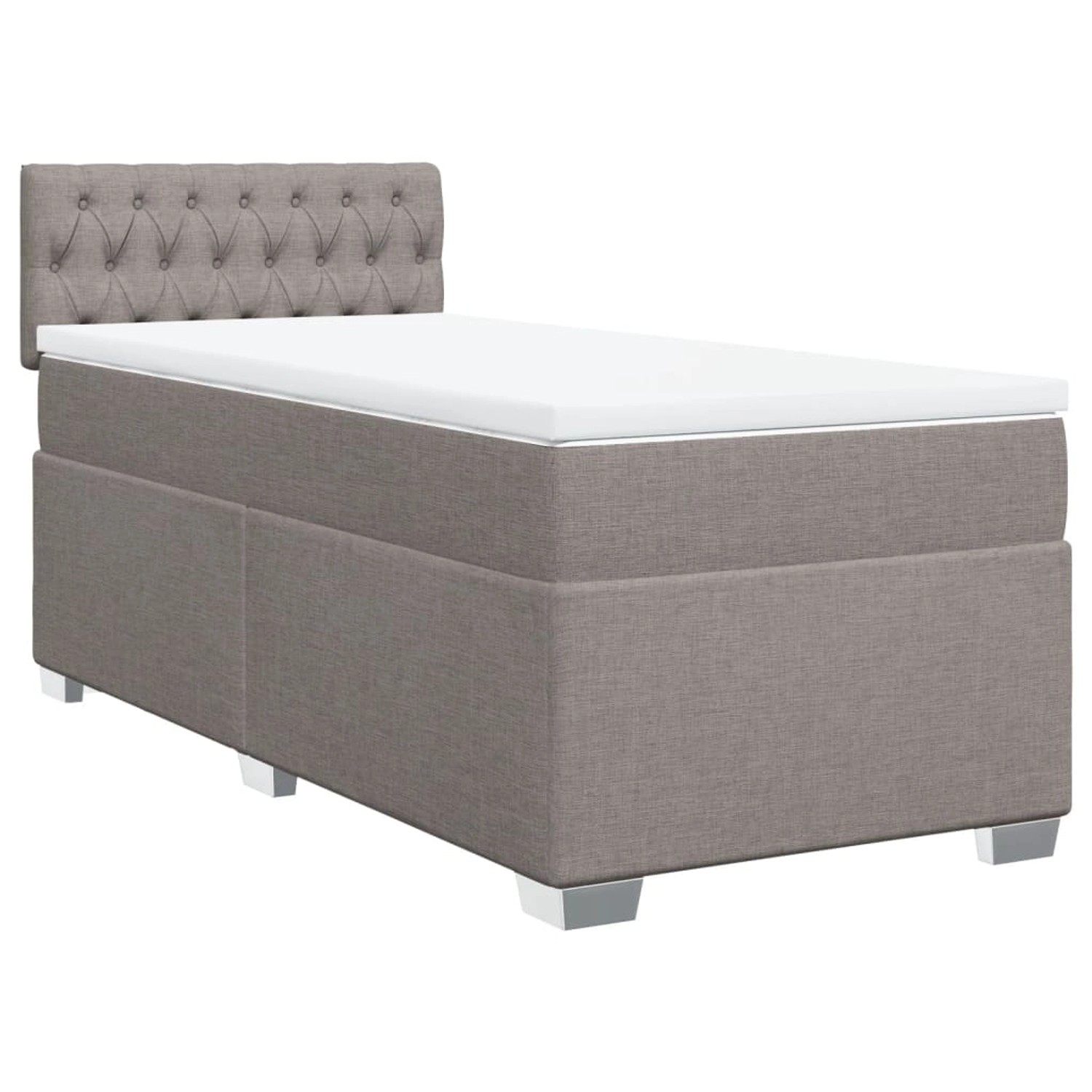 vidaXL Boxspringbett mit Matratze Taupe 100x200 cm Stoff2101582 günstig online kaufen