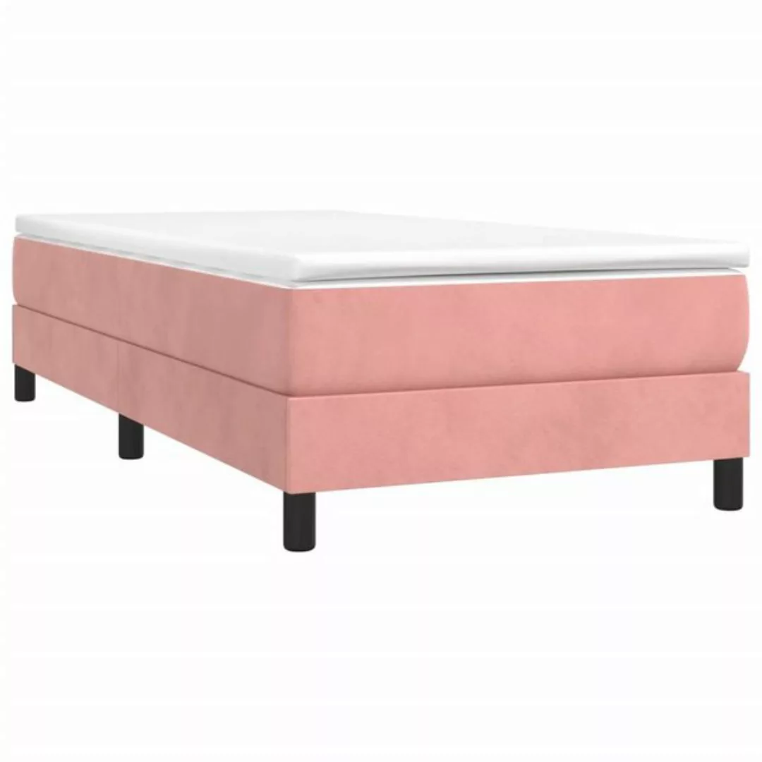 vidaXL Bett Boxspringbett mit Matratze Rosa 80x200 cm Samt günstig online kaufen