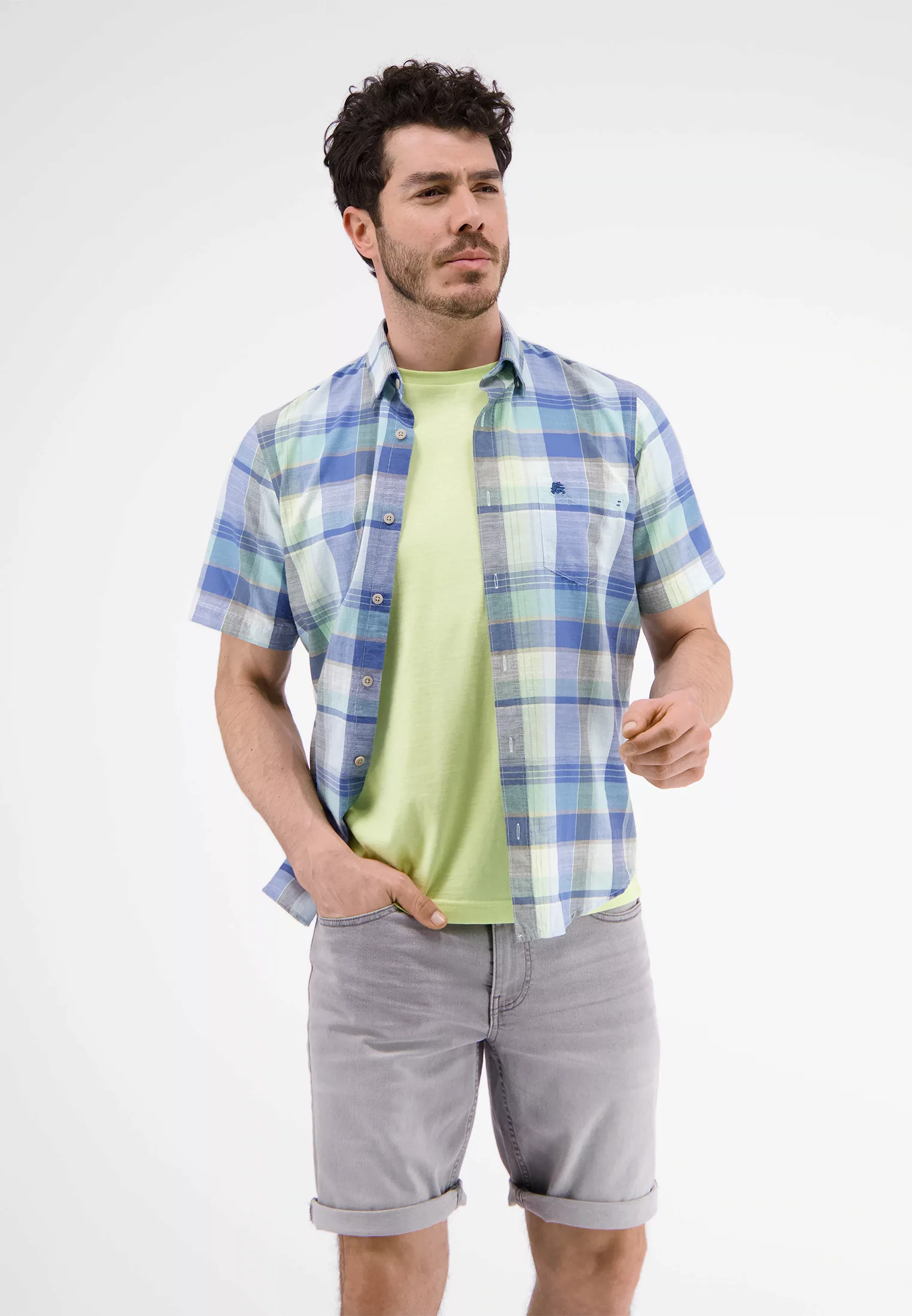 LERROS Kurzarmhemd "LERROS Halbarmhemd mit floralem Print" günstig online kaufen