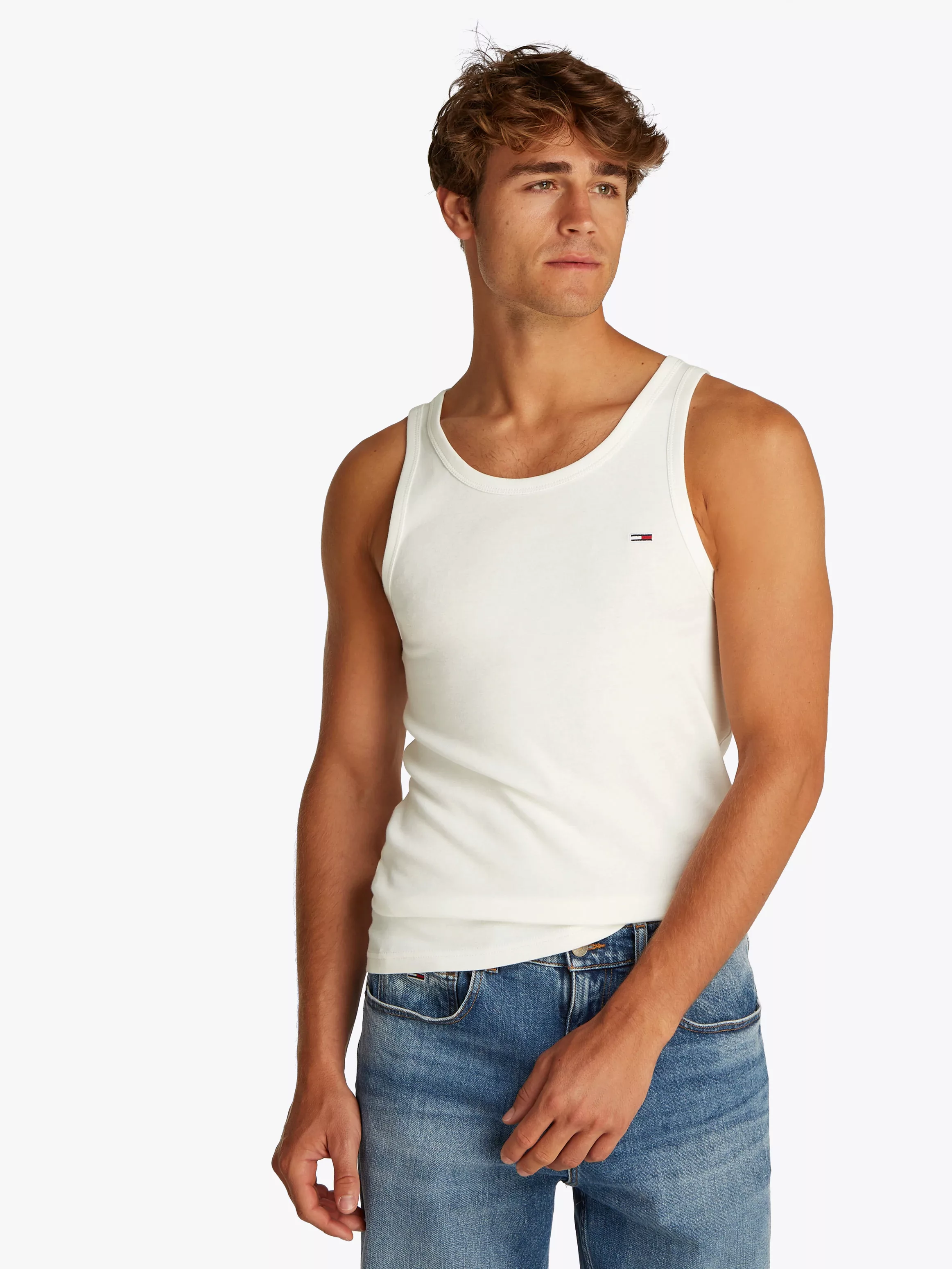 Tommy Jeans Tanktop "TJM XSLIM 2PCK RIB TANK EXT", (Packung, 2 tlg., 2er), günstig online kaufen