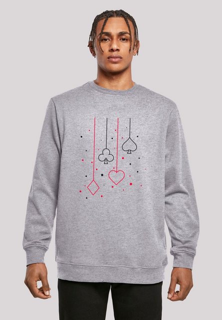 F4NT4STIC Kapuzenpullover "Kreuz Pik Herz Karo Poker Kartenspiel", Print günstig online kaufen