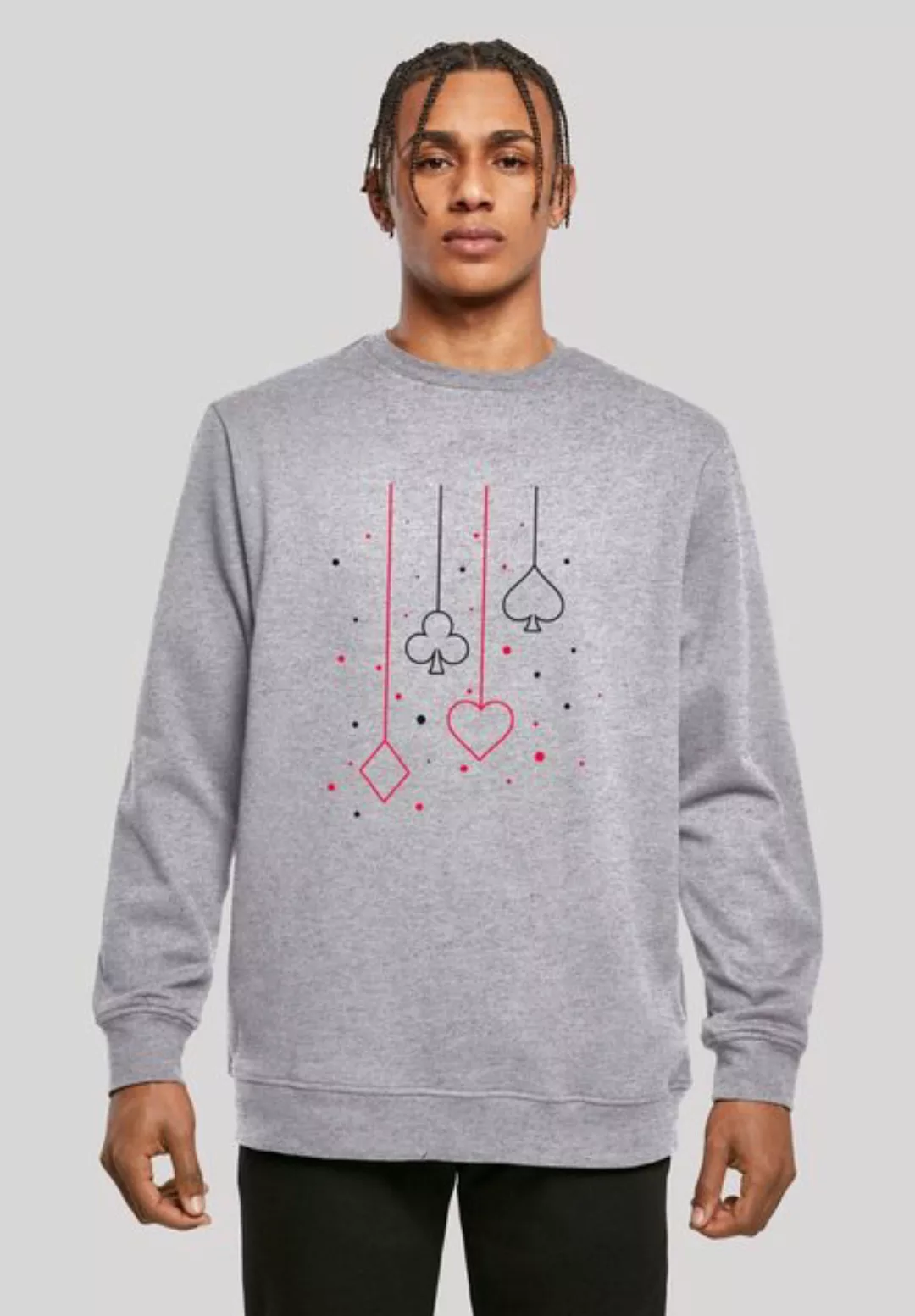 F4NT4STIC Kapuzenpullover Kreuz Pik Herz Karo Poker Kartenspiel Print günstig online kaufen