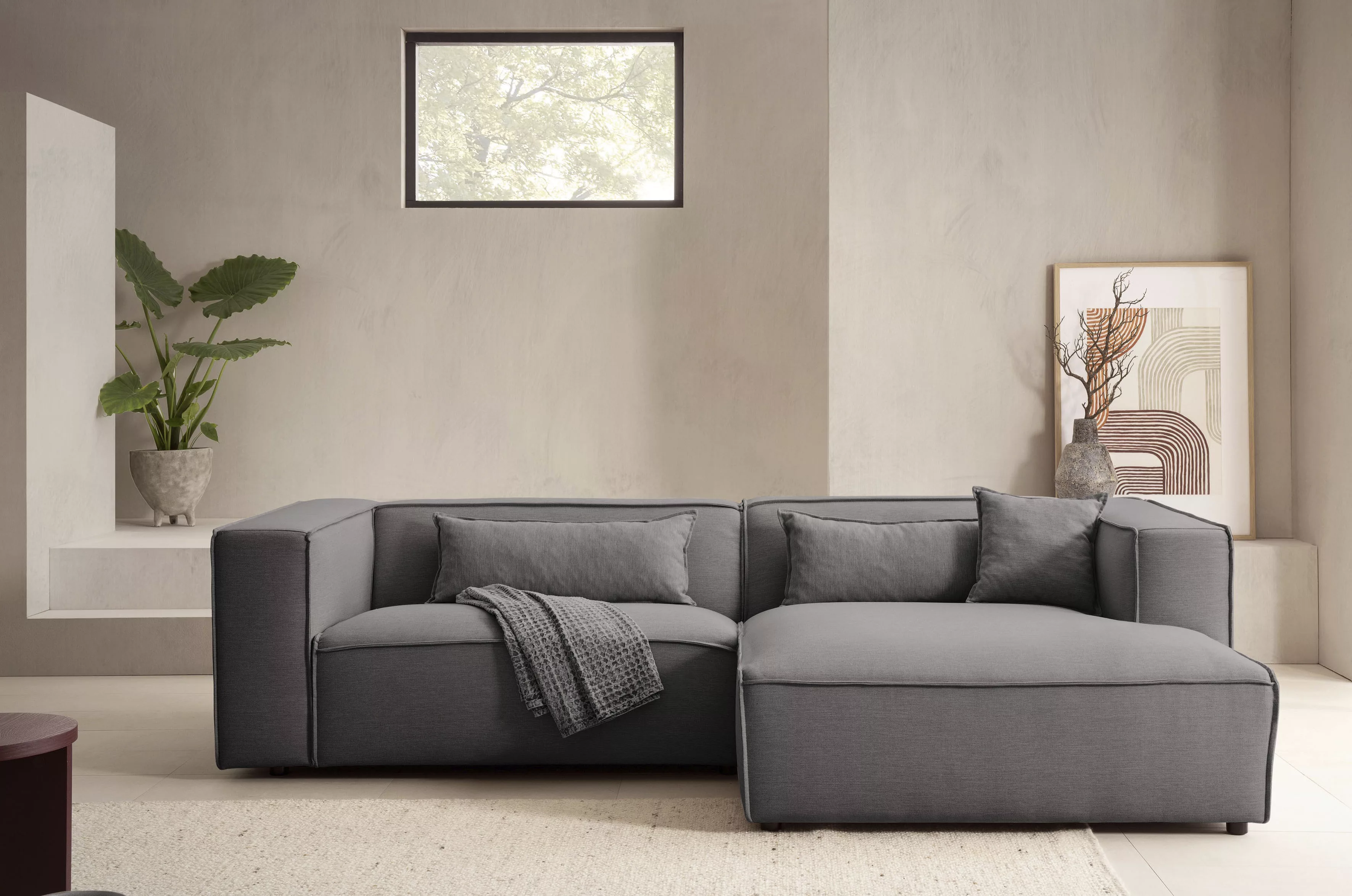 LeGer Home by Lena Gercke Ecksofa "PIARA mit Kedernaht in Cord oder Leineno günstig online kaufen