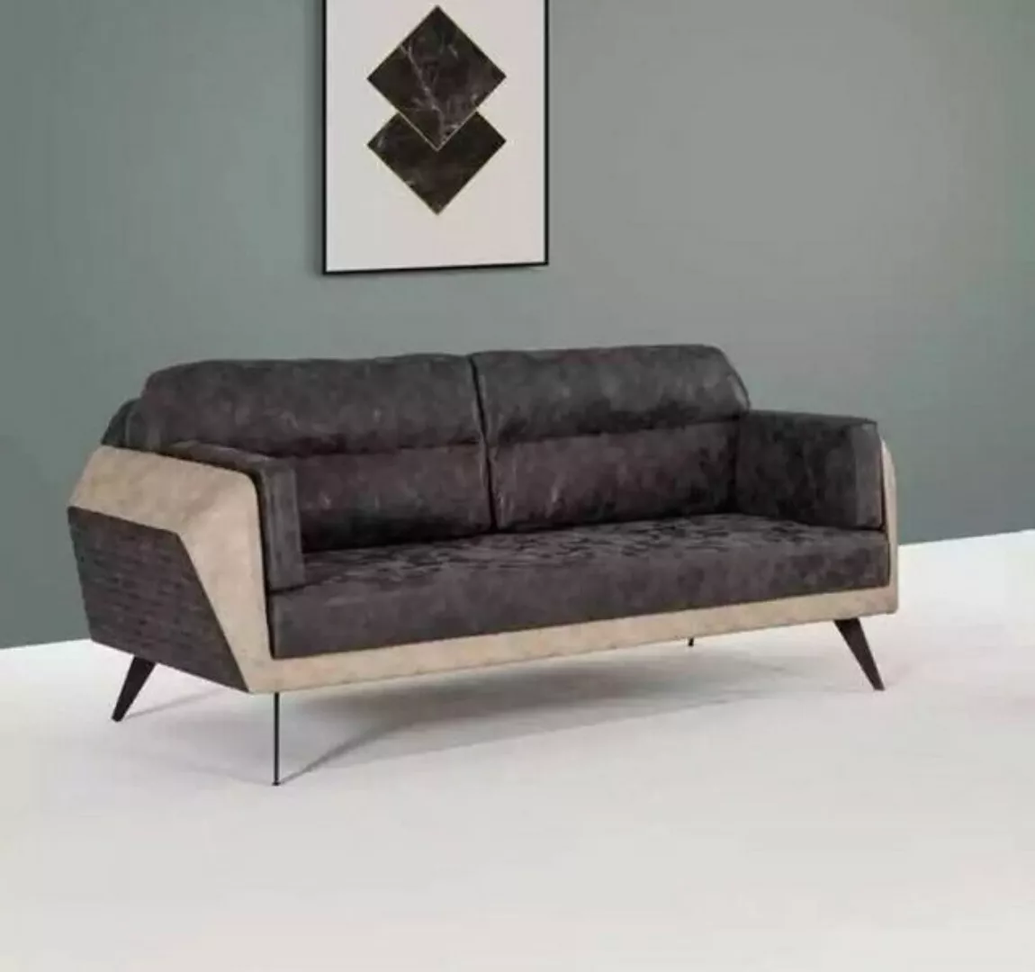 JVmoebel Sofa Grauer Luxus Dreisitzer Arbeitszimmer Sitzer Moderne Office M günstig online kaufen