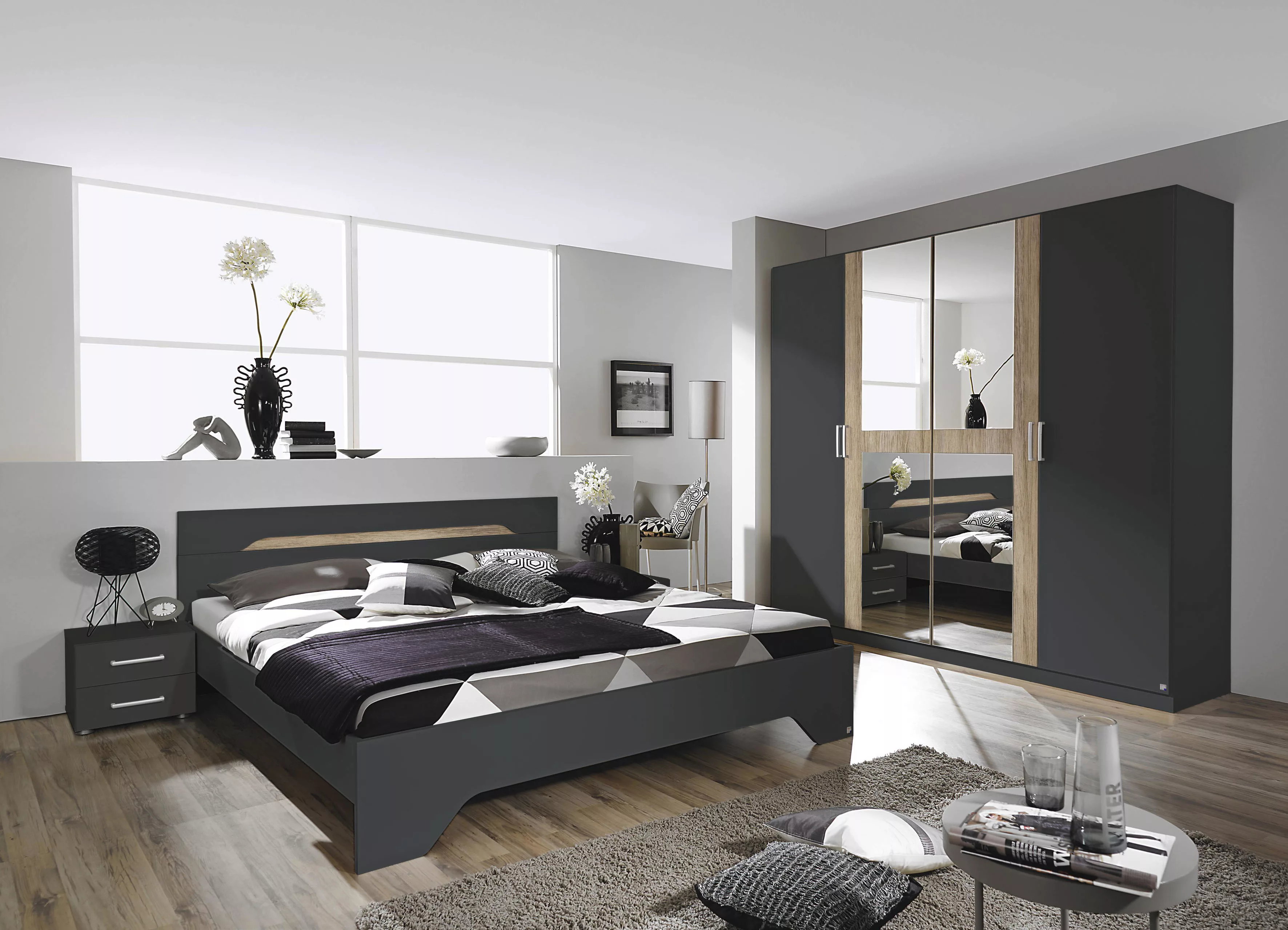 rauch Schlafzimmer-Set "Rubi", (Set, 4 St.), mit Schrank, Bett 180x200 cm u günstig online kaufen