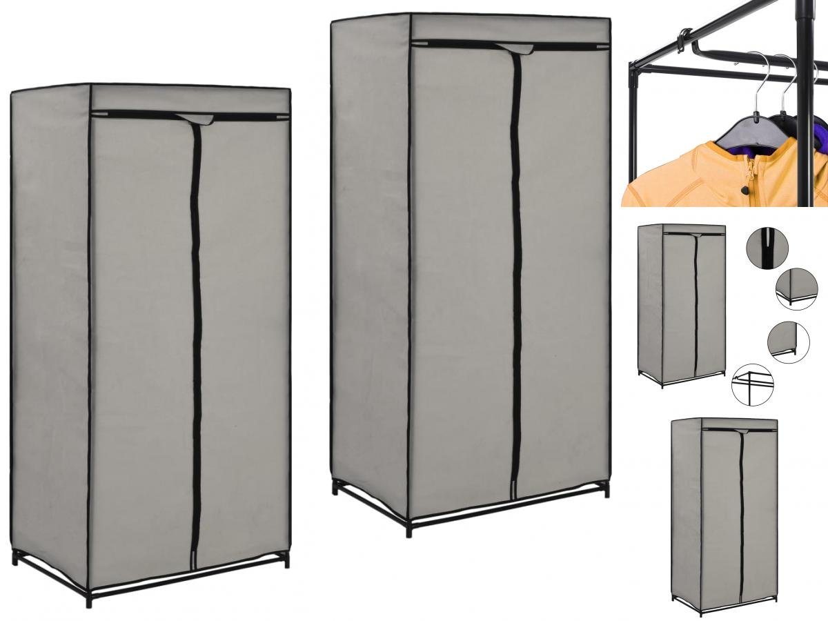 vidaXL Kleiderschrank Kleiderschränke Stoffschrank 2 Stk Grau 7550160 cm günstig online kaufen