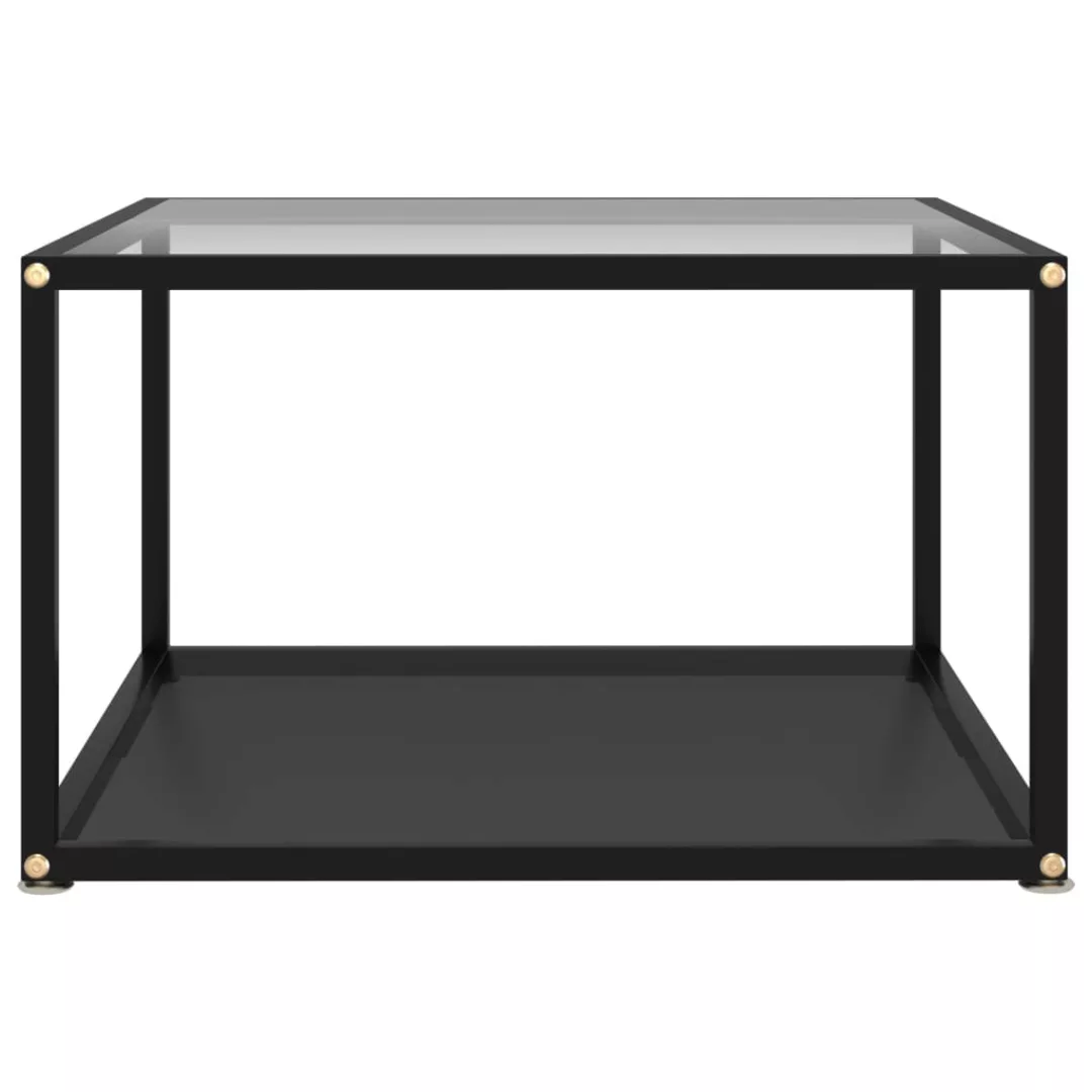 Beistelltisch Transparent Und Schwarz 60x60x35 Cm Hartglas günstig online kaufen