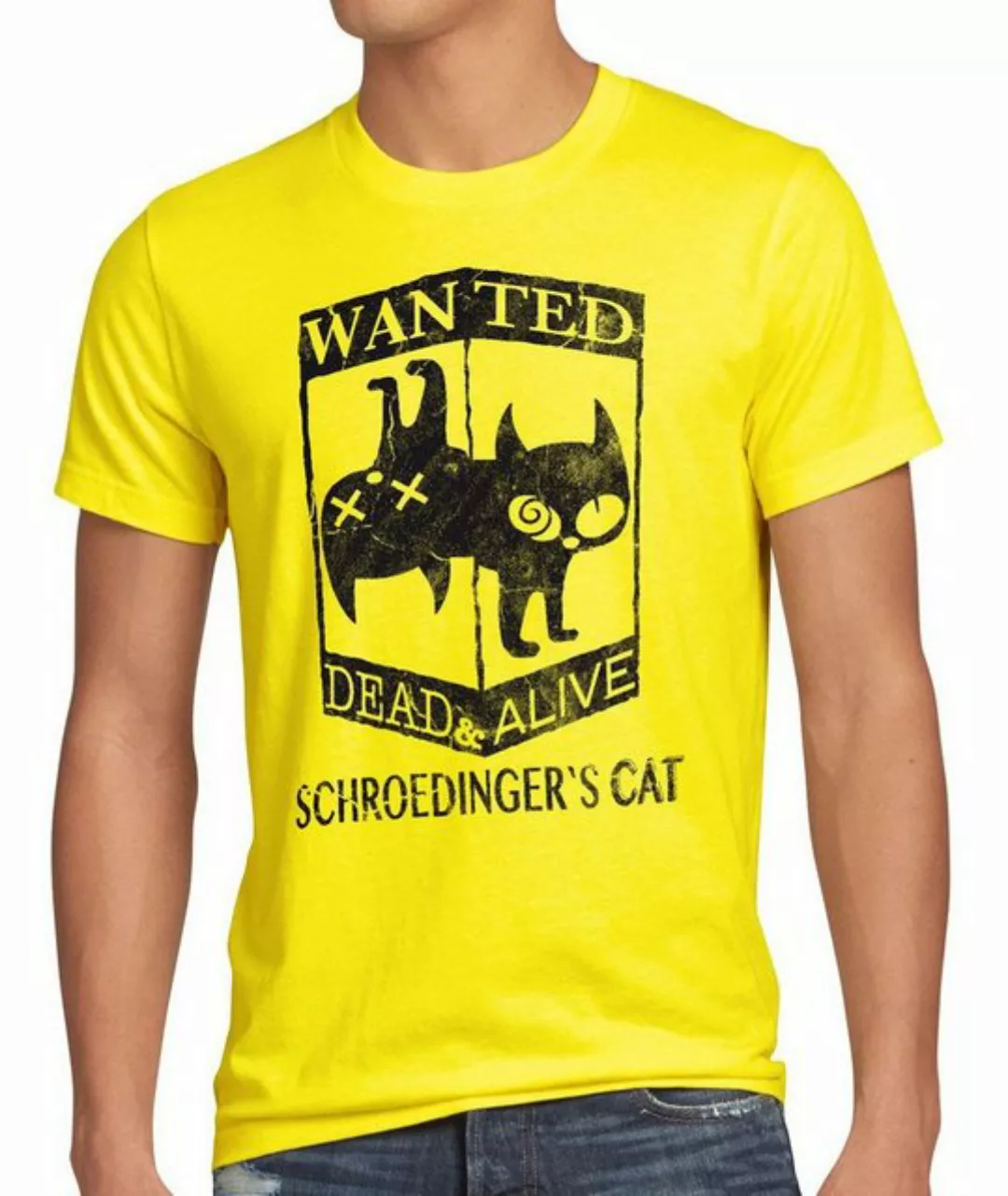 style3 T-Shirt Wanted Schroedingers Katze big sheldon bang cooper cat theor günstig online kaufen