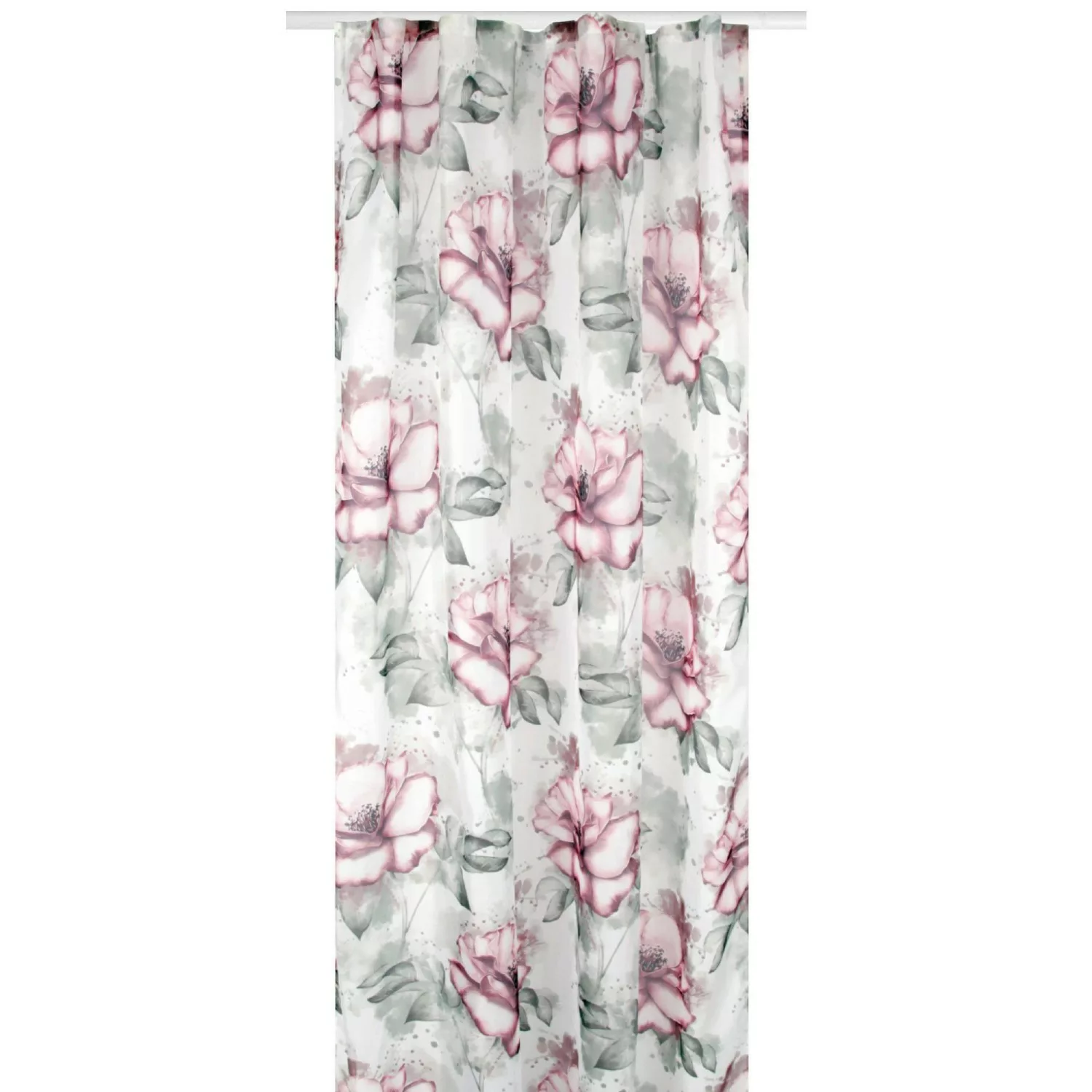 Arsvita Gardine 140 cm x 245 cm Voile mit Druck Flower Universalband günstig online kaufen