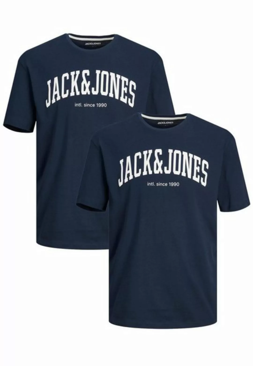 Jack & Jones T-Shirt 2-er Set Logo T-Shirt Kurzarm Basic Shirt JJELOGO (2-t günstig online kaufen