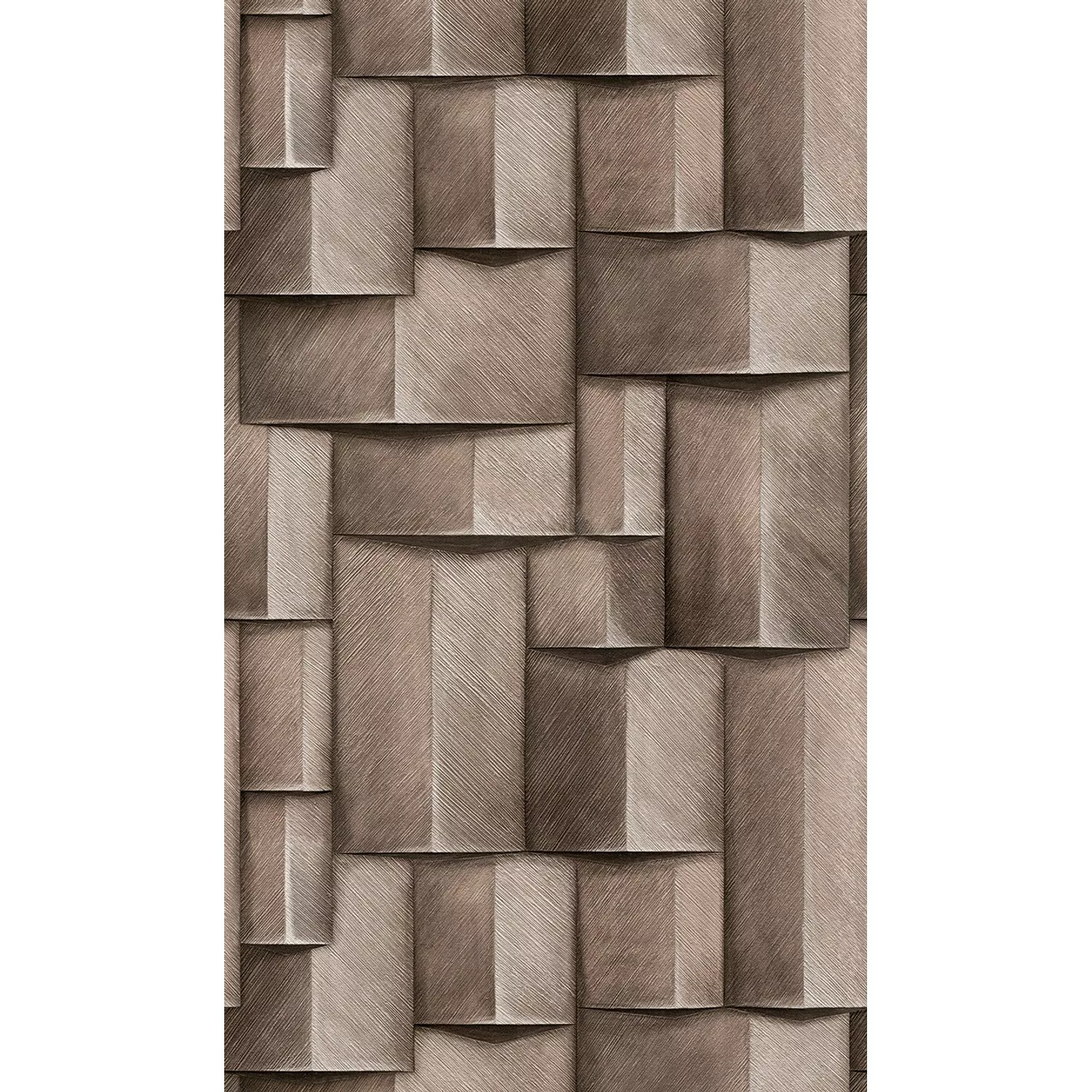 Marburg Vliestapete 3D-Optik Grafisch Modern 270 cm x 159 cm Braun-Weiß günstig online kaufen