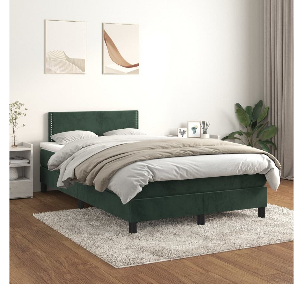 vidaXL Boxspringbett Bett Boxspringbett mit Matratze Samt (120 x 200 cm, Gr günstig online kaufen