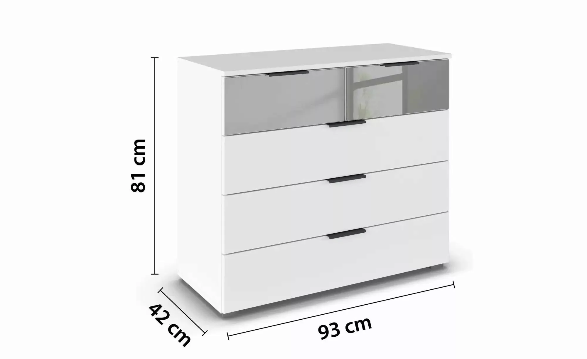 Kommode   ¦ weiß ¦ Maße (cm): B: 93 H: 81 Kommoden & Sideboards > Kommoden günstig online kaufen