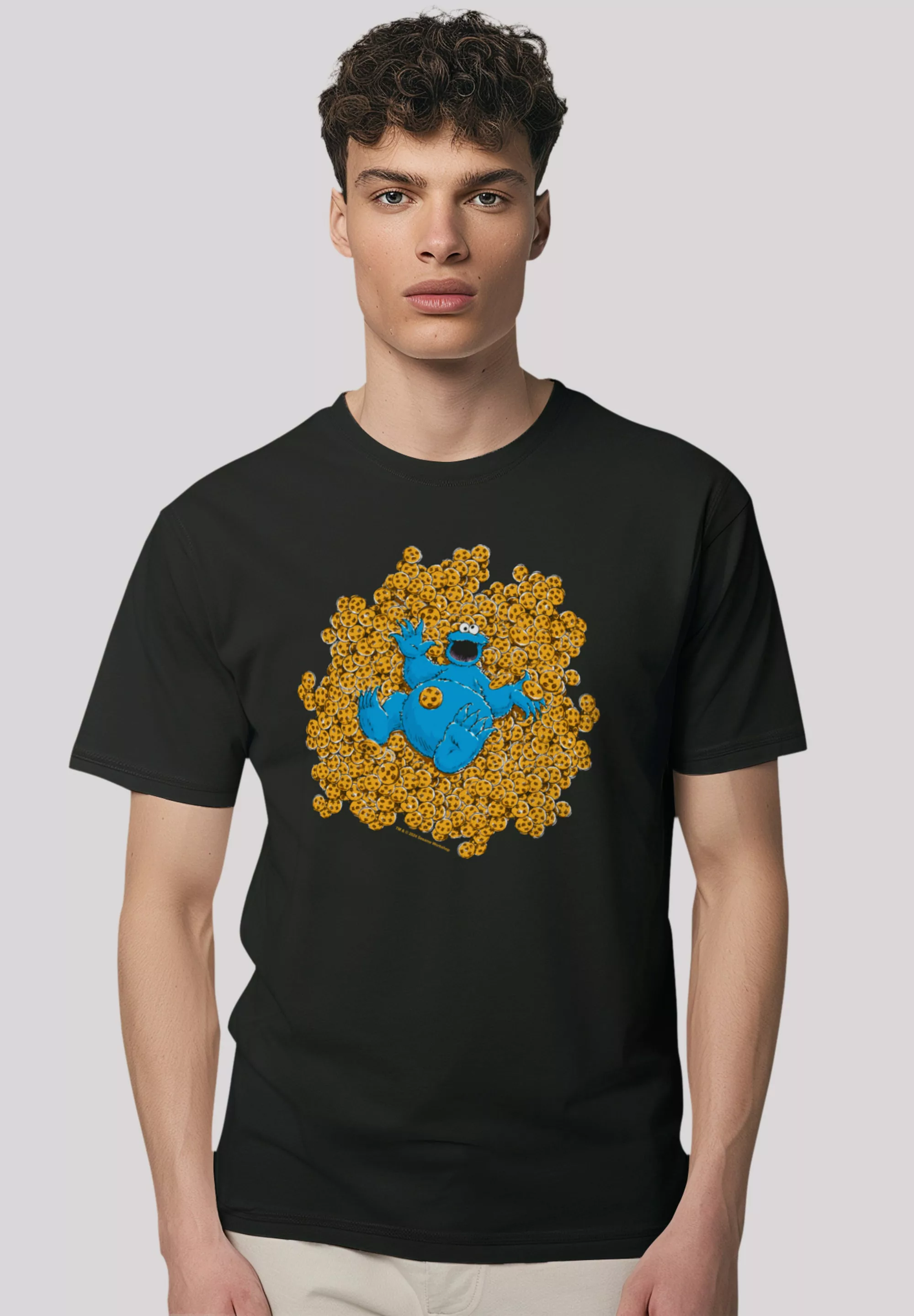 F4NT4STIC T-Shirt "Sesamstraße Cookie Monster Coockie Bad", Premium Qualitä günstig online kaufen