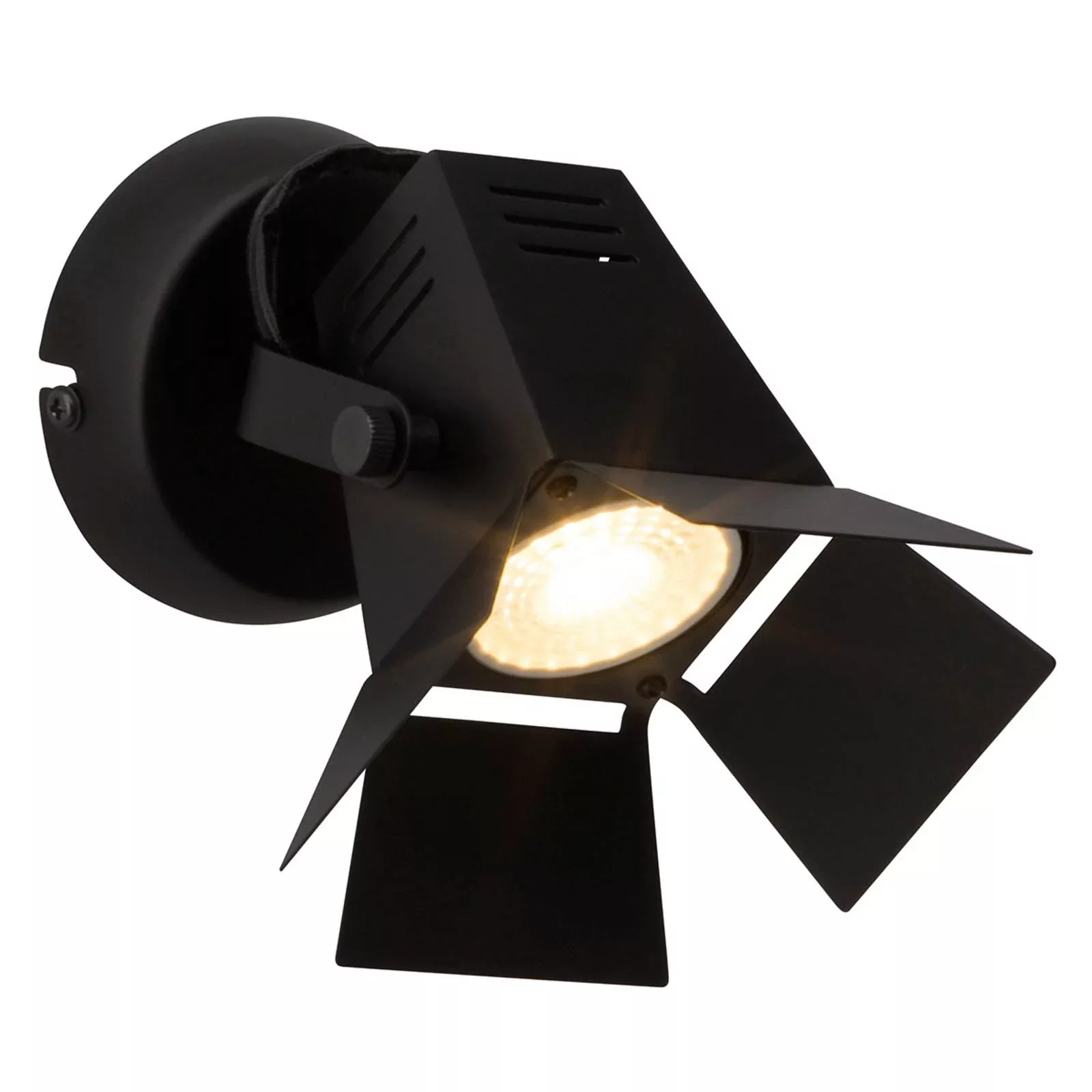 LED Wandleuchte Movie in Schwarz-matt 5W 450lm GU10 günstig online kaufen