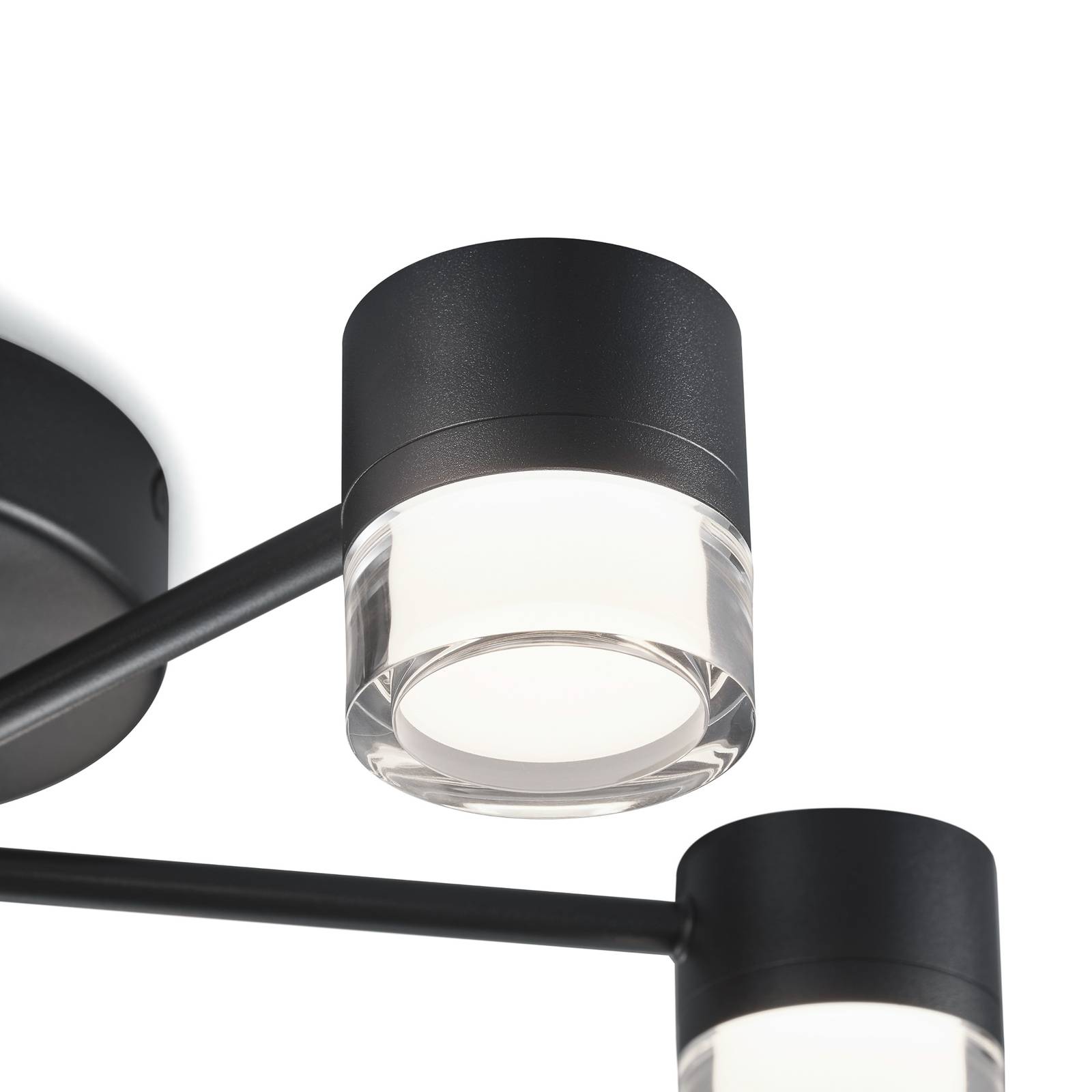 Helestra Kala LED-Deckenleuchte, schwarz, 11-flg. günstig online kaufen