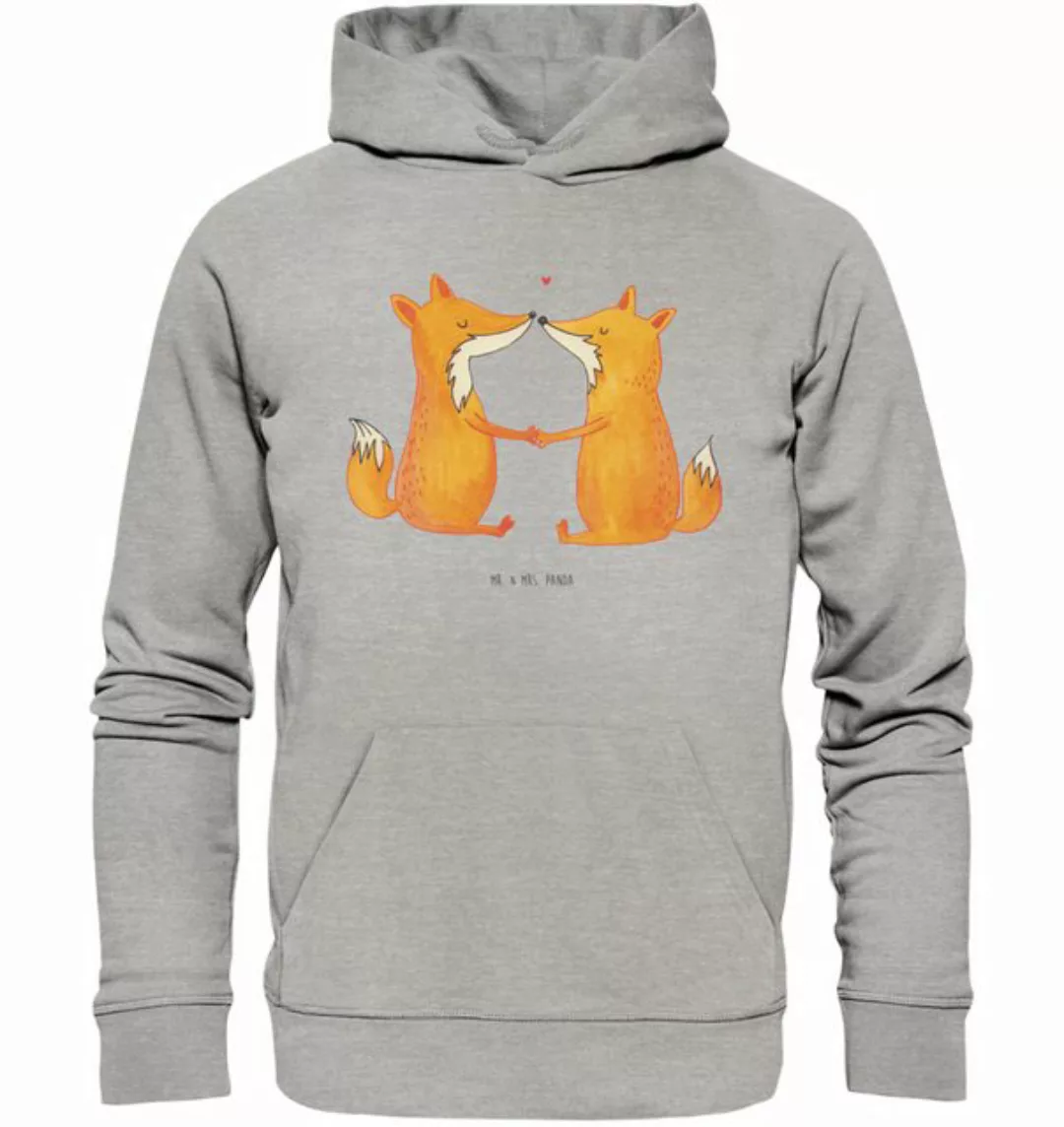 Mr. & Mrs. Panda Hoodie Füchse Liebe Größe XL - Heather Grey - Geschenk, Ho günstig online kaufen