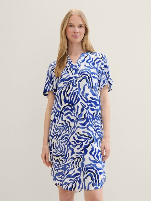 TOM TAILOR Jerseykleid Gemustertes Kleid aus Viskose günstig online kaufen