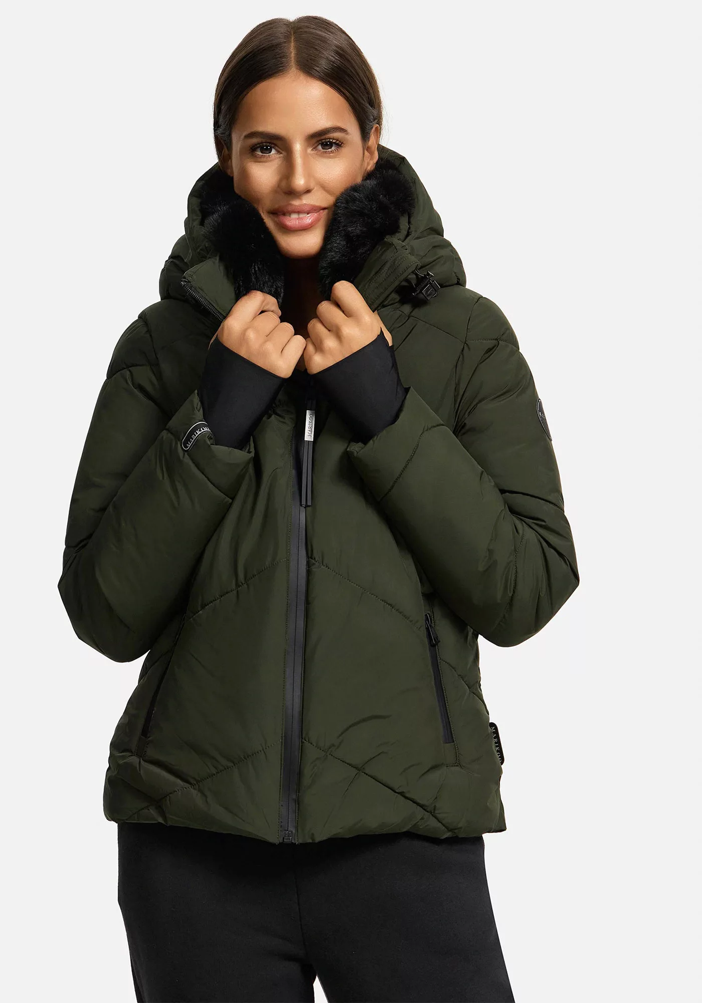 Marikoo Winterjacke "Simaraa", mit abnehmbarem Kunstfellkragen günstig online kaufen