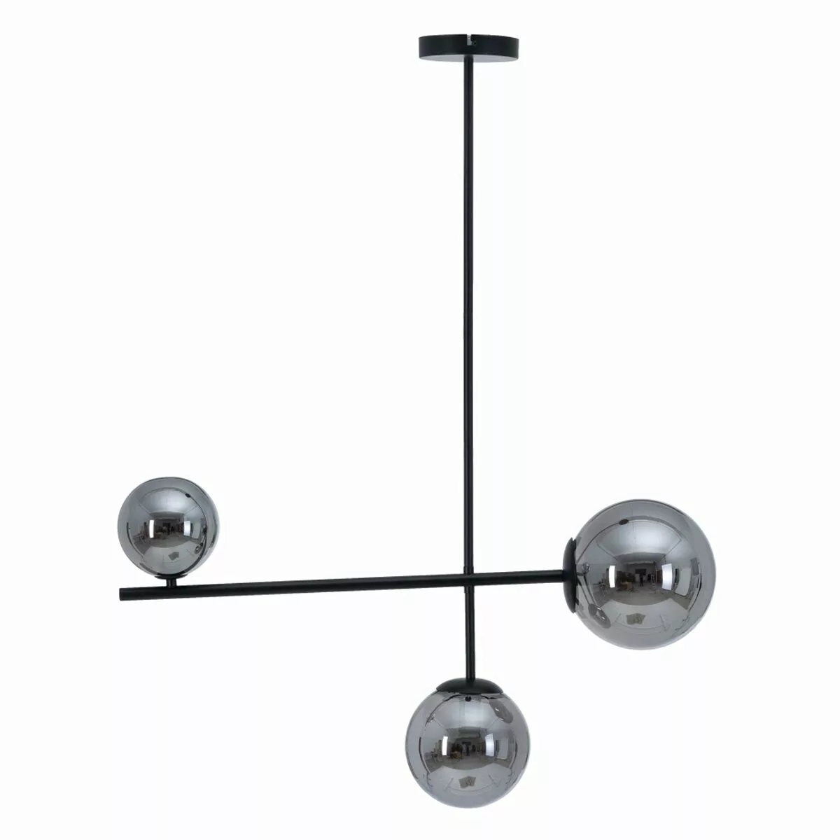 Deckenlampe 70 X 18 X 90 Cm Kristall Schwarz Metall günstig online kaufen