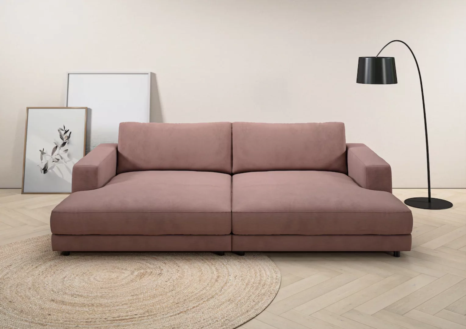 Places of Style Loungesofa "Enisa, B/T/H: 290/170/85 cm", Zeitloses und sty günstig online kaufen