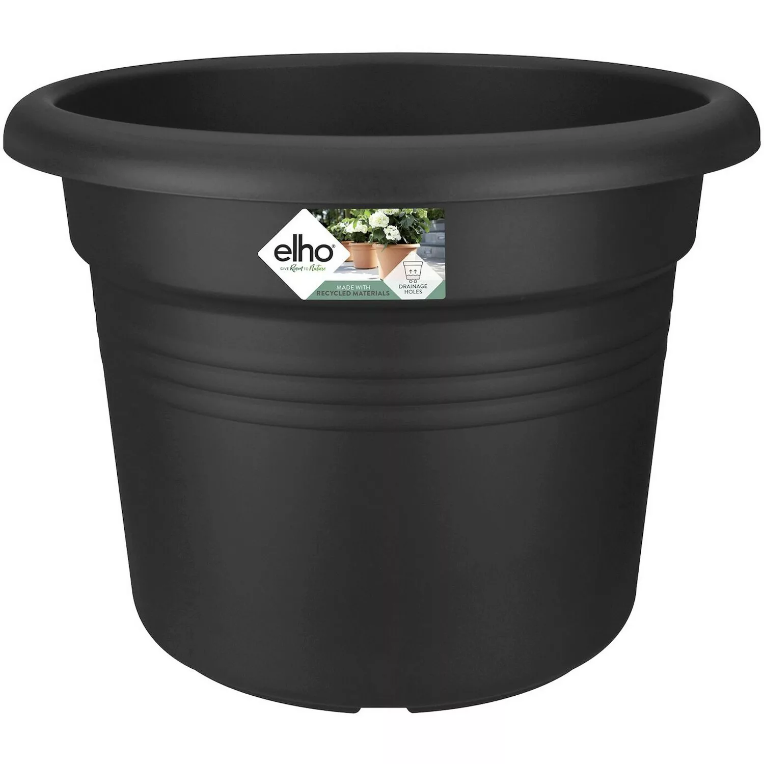 Elho Blumentopf Green Basics Ø 64 cm Living Schwarz günstig online kaufen