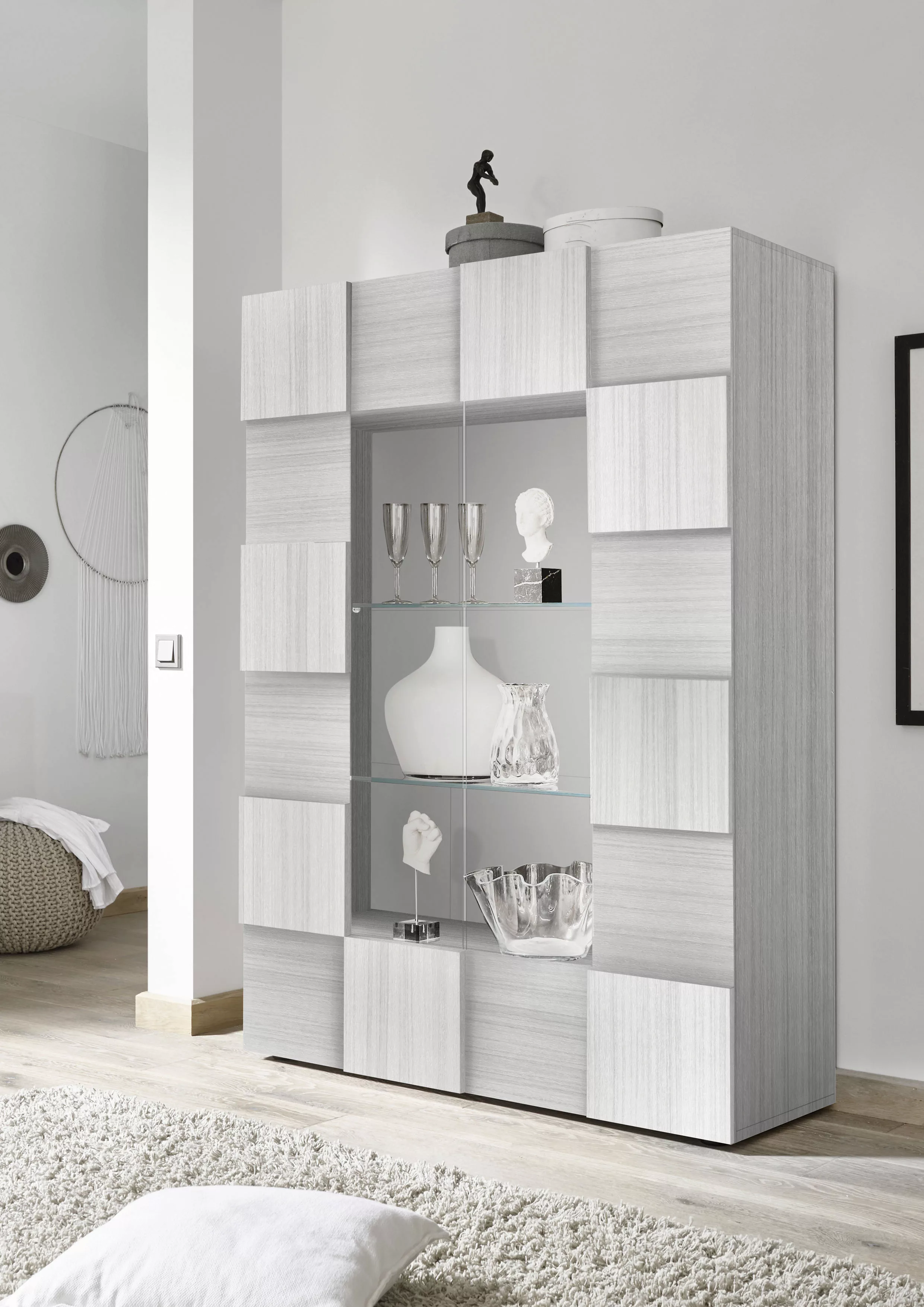 INOSIGN Vitrine "Dama Höhe 166 cm, Breite 121 cm, Stauraumvitrine mit 2 Tür günstig online kaufen