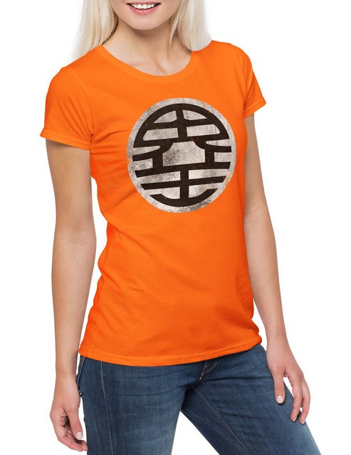 Urban Backwoods Print-Shirt Black Son Goku Vintage Damen T-Shirt Dragonball günstig online kaufen