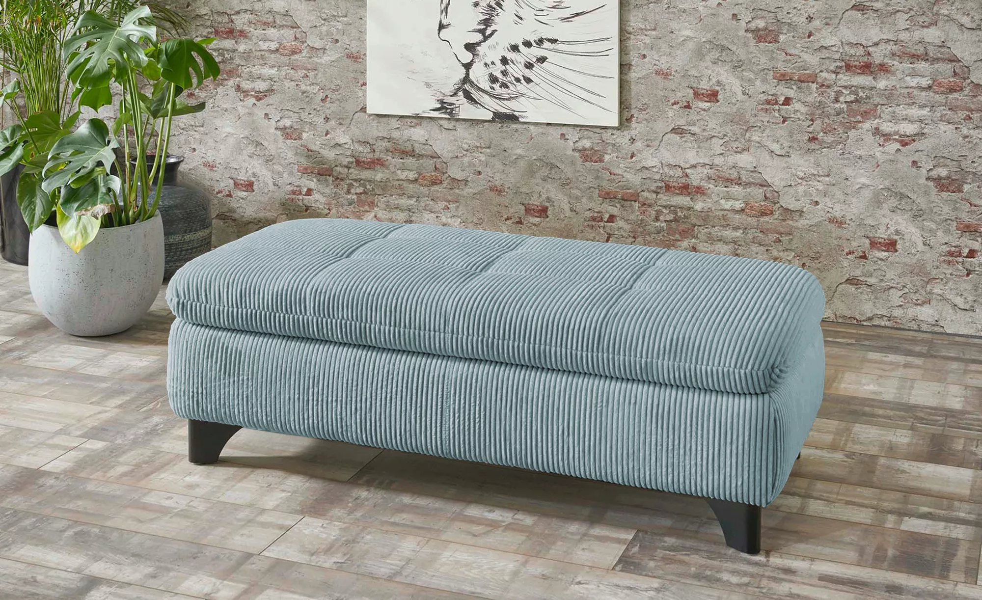 Lounge Collection XXL-Hocker  Tamara ¦ blau ¦ Maße (cm): B: 135 H: 45 T: 63 günstig online kaufen