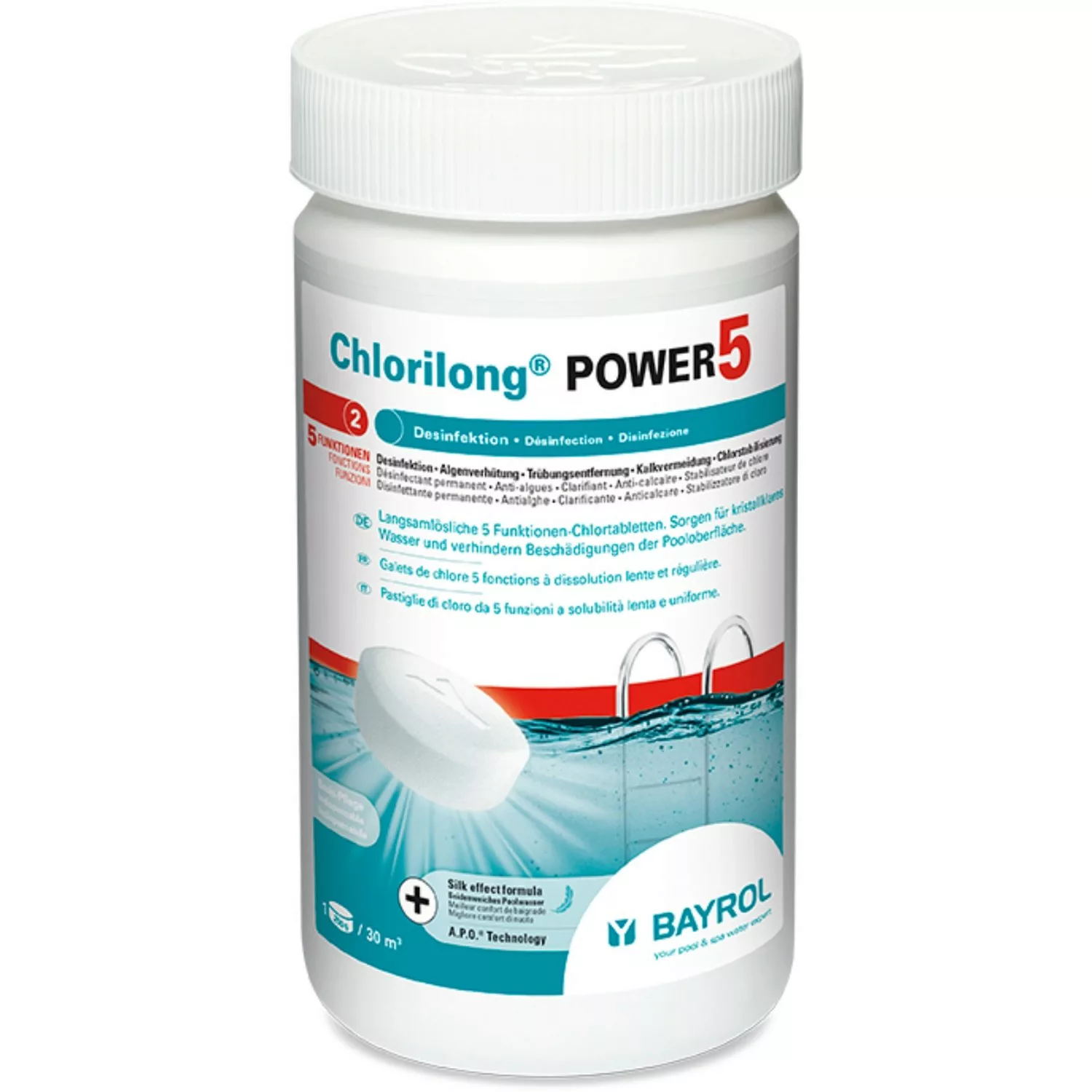 Bayrol Chlortabletten Chlorilong Power 5 Funktionen 1,25 kg günstig online kaufen